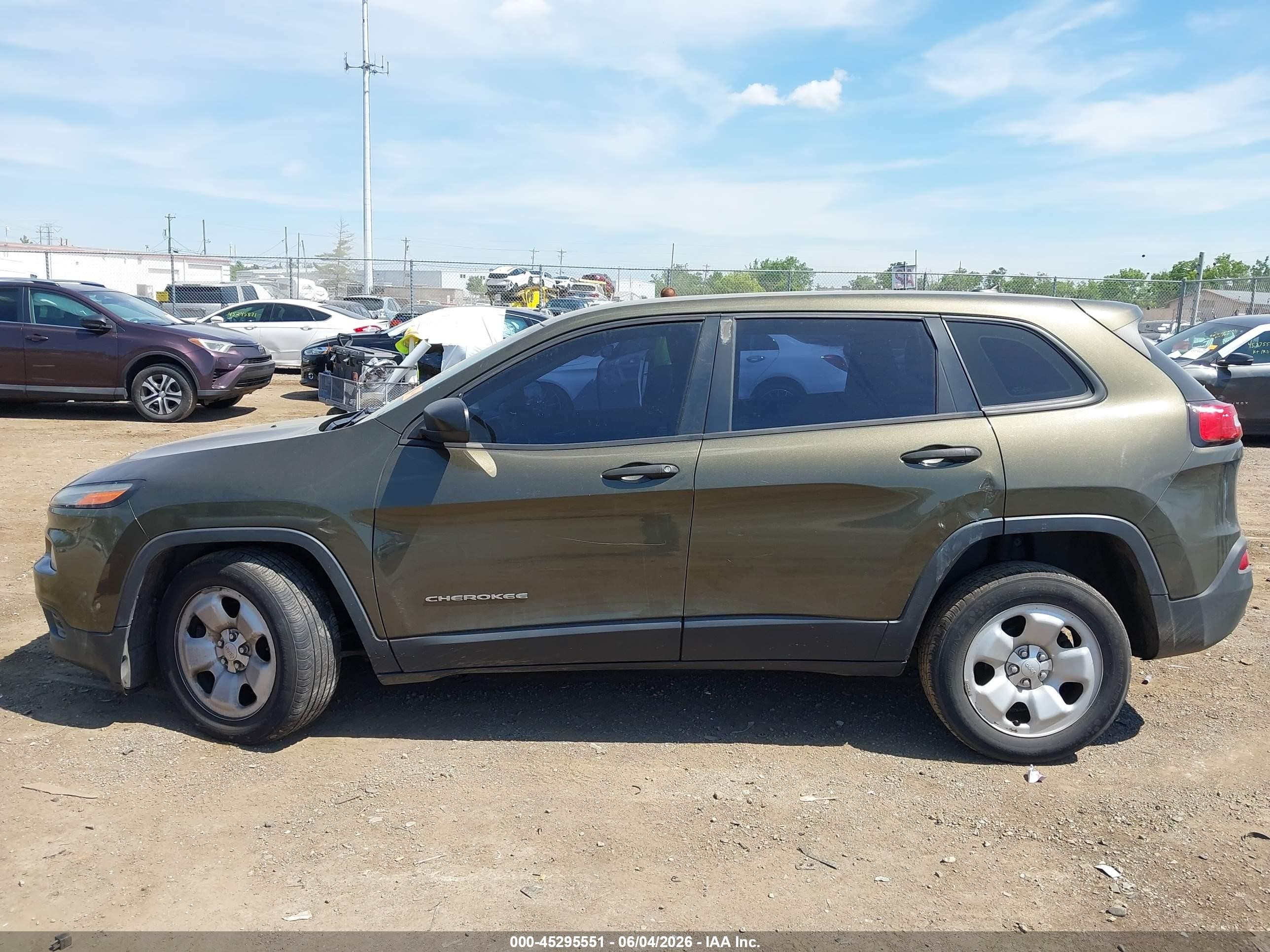 2014 Jeep Cherokee Sport Brown vin: 1C4PJLAB0EW231109