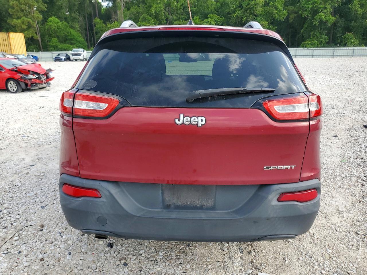 2015 Jeep Cherokee Sport Red vin: 1C4PJLAB0FW628384