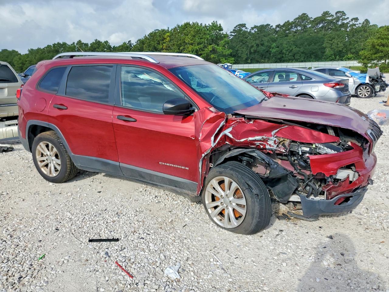 2015 Jeep Cherokee Sport Red vin: 1C4PJLAB0FW628384