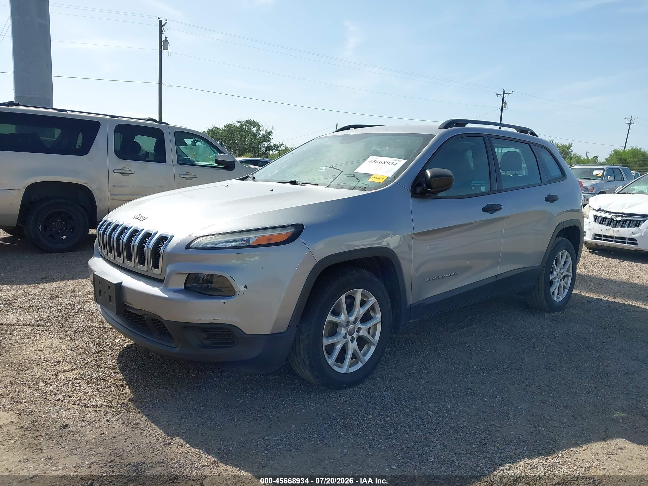 2015 Jeep Cherokee Sport Серый vin: 1C4PJLAB0FW684406