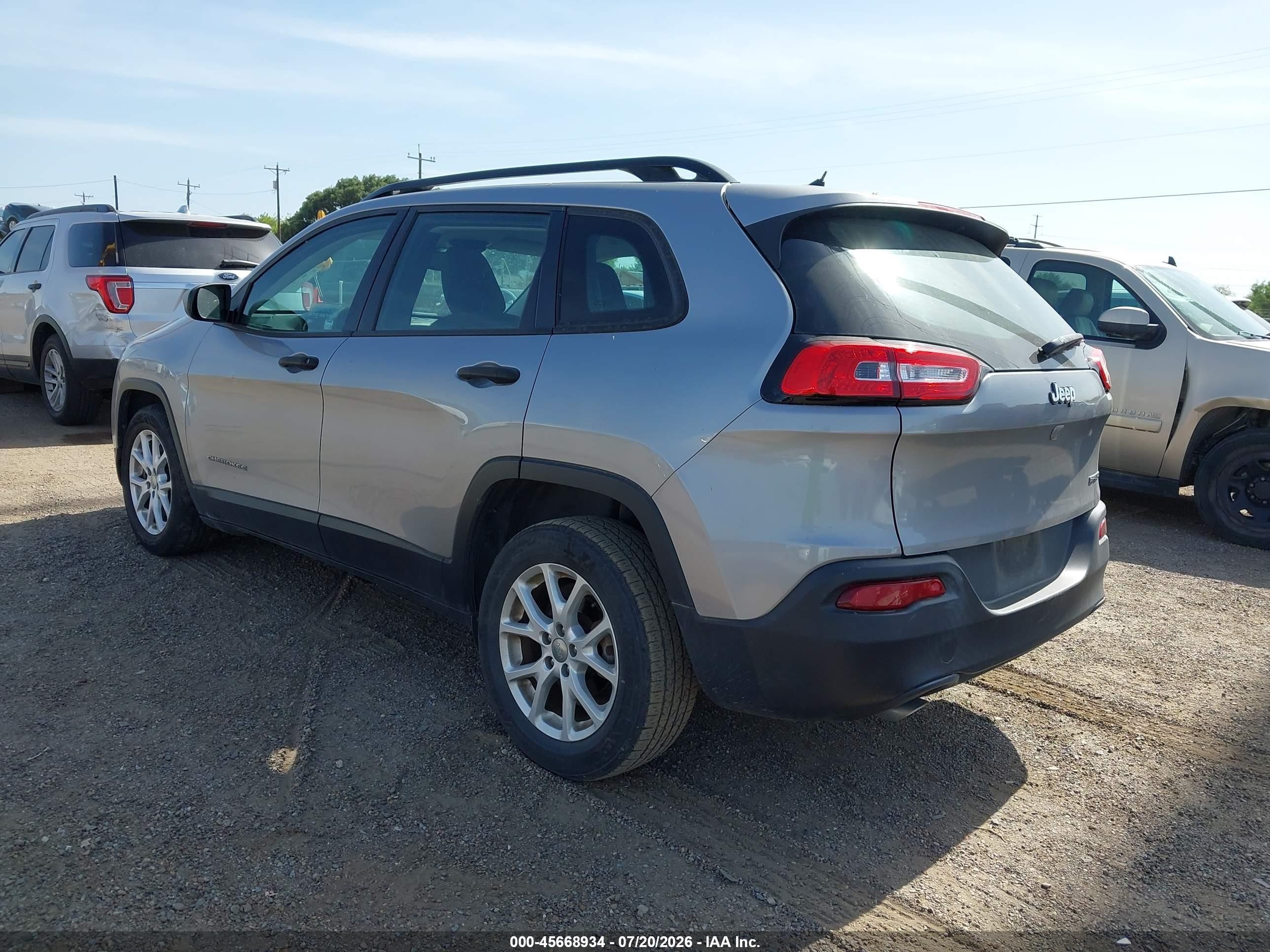 2015 Jeep Cherokee Sport Серый vin: 1C4PJLAB0FW684406