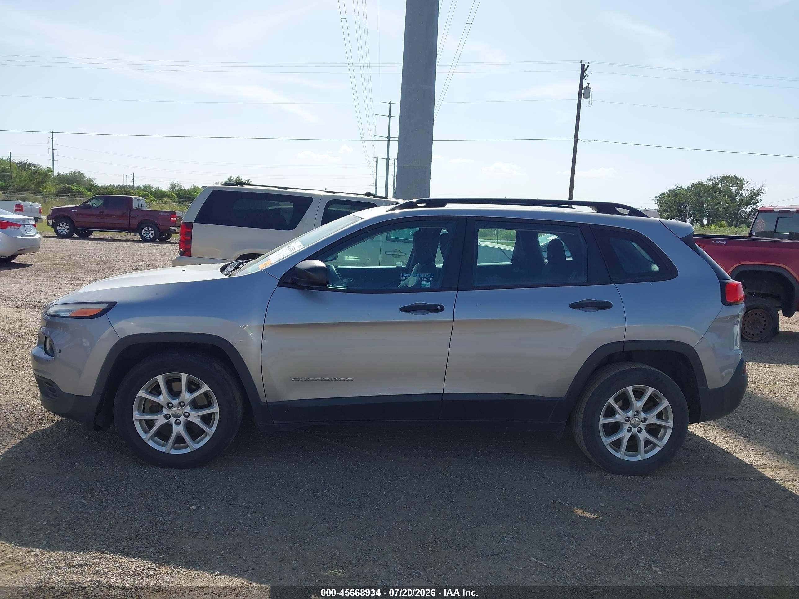 2015 Jeep Cherokee Sport Серый vin: 1C4PJLAB0FW684406