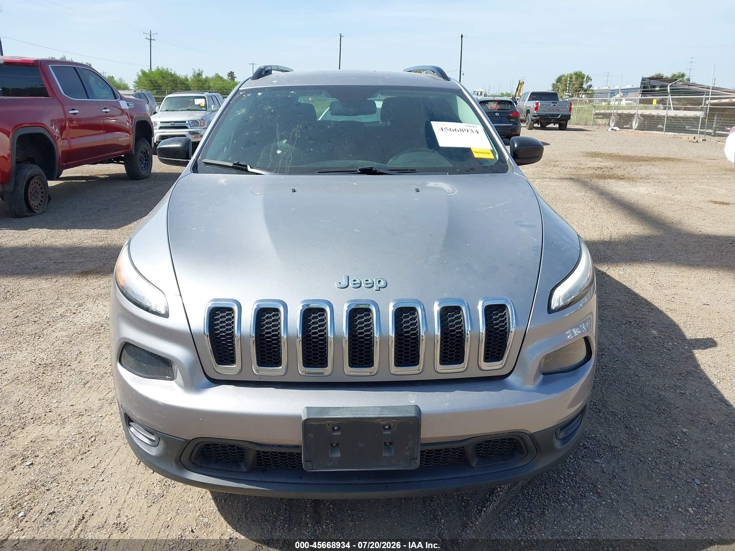 2015 Jeep Cherokee Sport Серый vin: 1C4PJLAB0FW684406