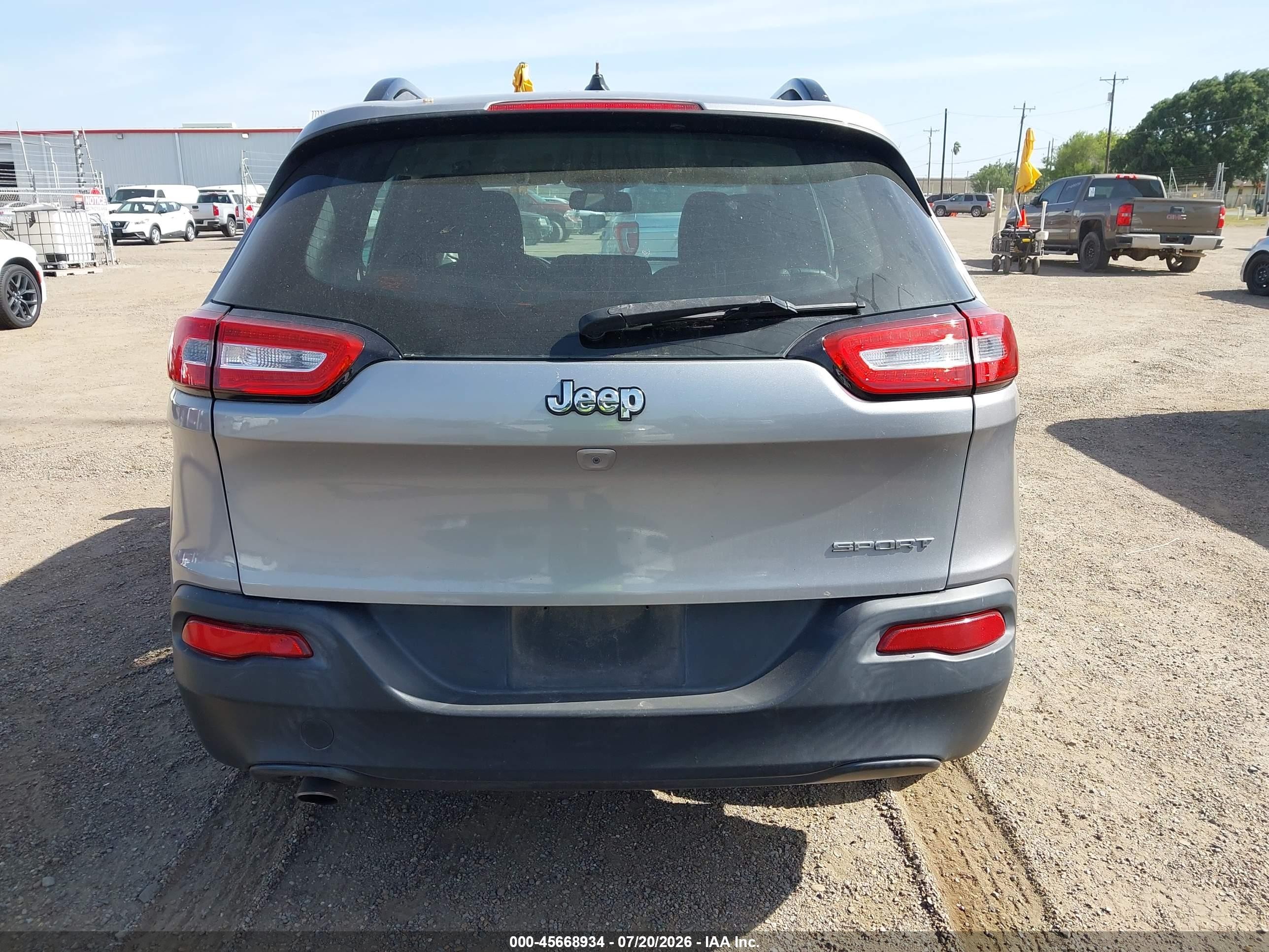 2015 Jeep Cherokee Sport Серый vin: 1C4PJLAB0FW684406