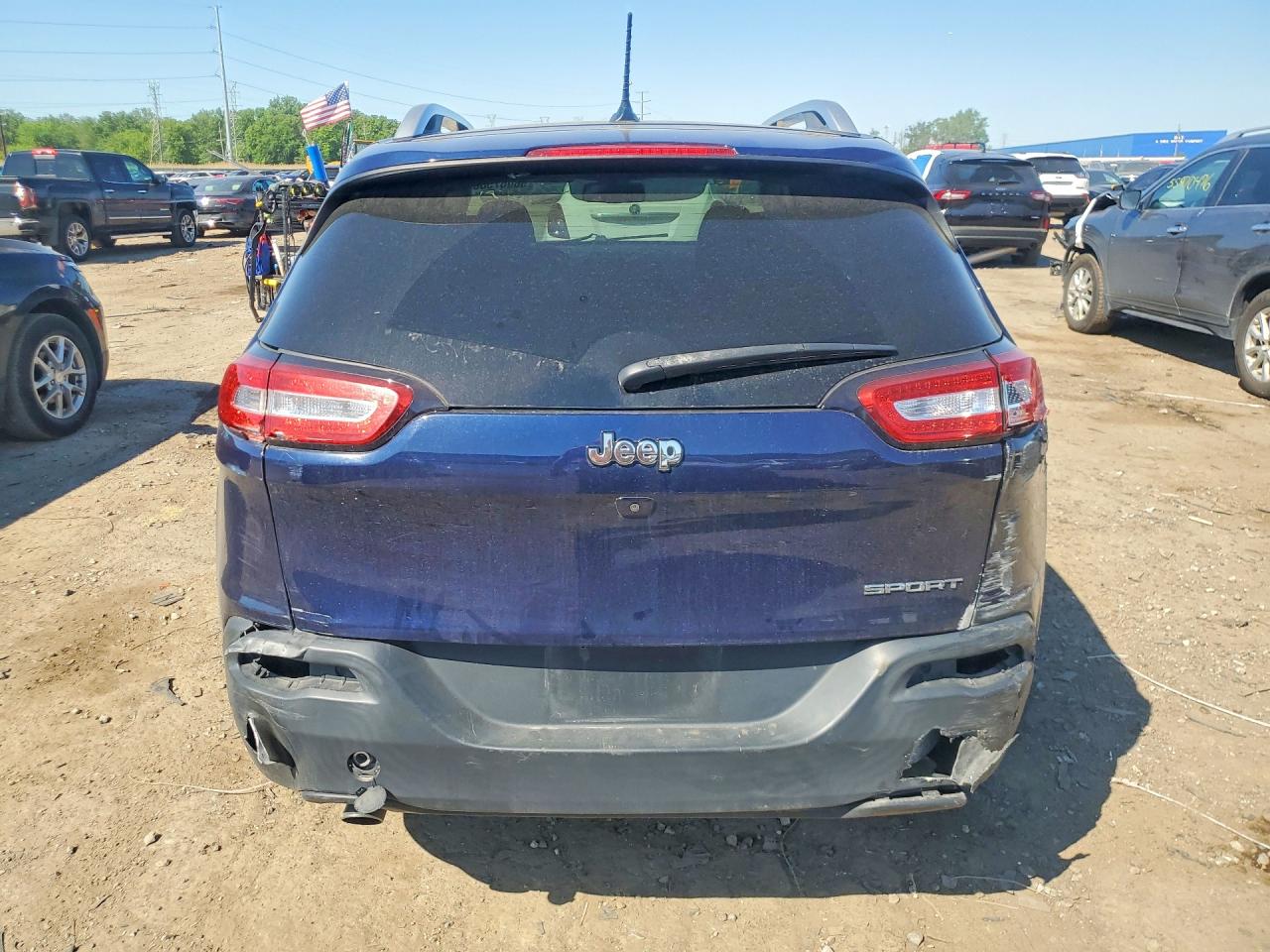 2015 Jeep Cherokee Sport Blue vin: 1C4PJLAB0FW737492