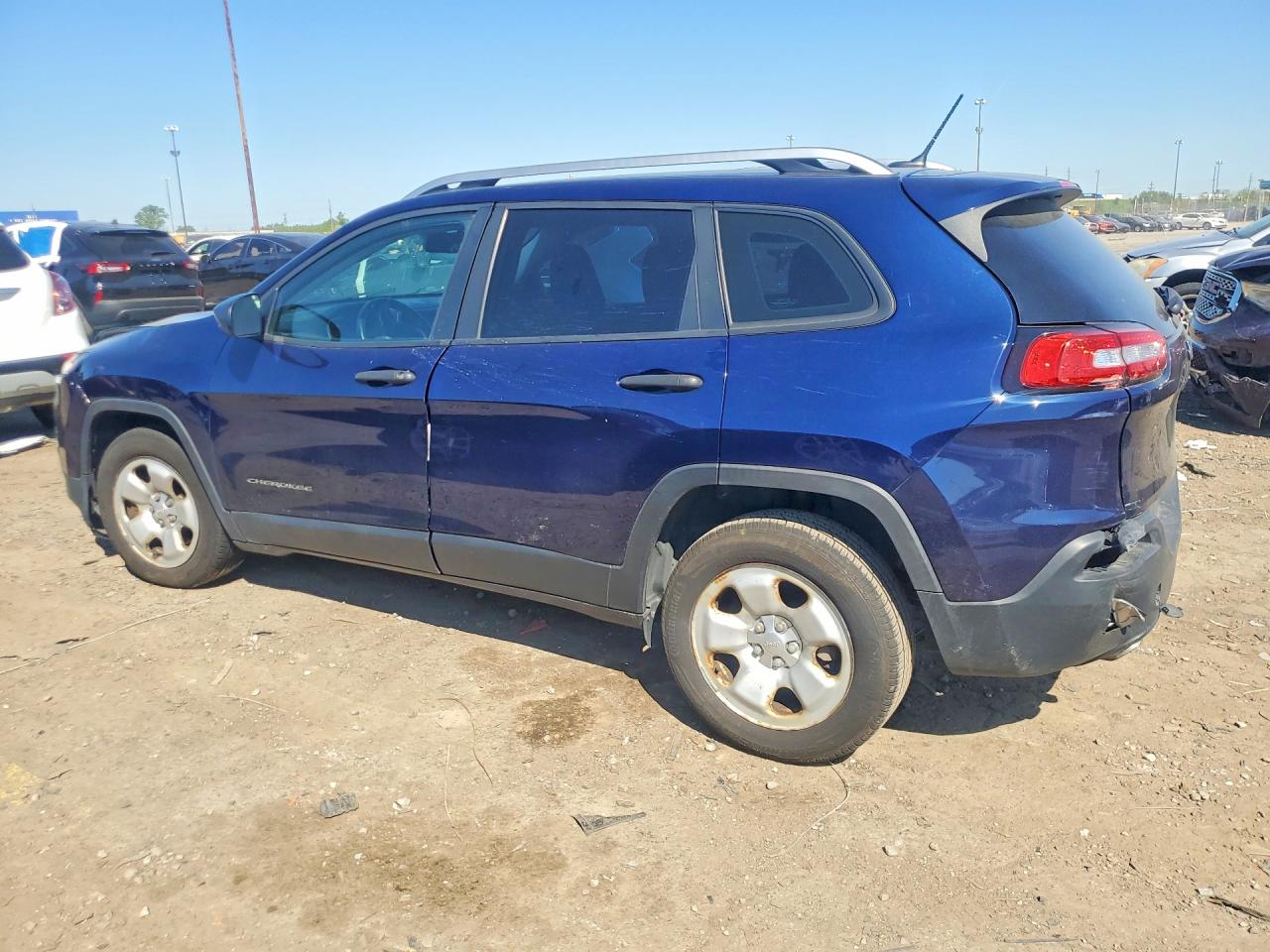 2015 Jeep Cherokee Sport Blue vin: 1C4PJLAB0FW737492