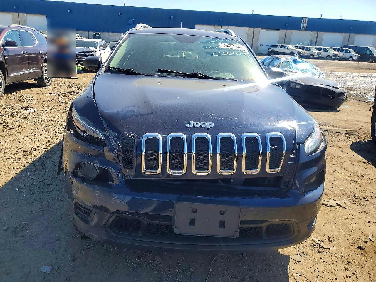 2015 Jeep Cherokee Sport Blue vin: 1C4PJLAB0FW737492