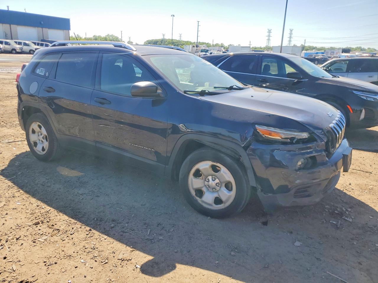 2015 Jeep Cherokee Sport Blue vin: 1C4PJLAB0FW737492