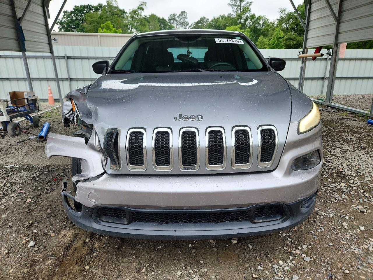2014 Jeep Cherokee Sport Silver vin: 1C4PJLAB1EW122724