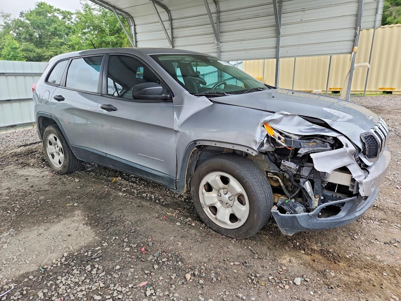 2014 Jeep Cherokee Sport Silver vin: 1C4PJLAB1EW122724
