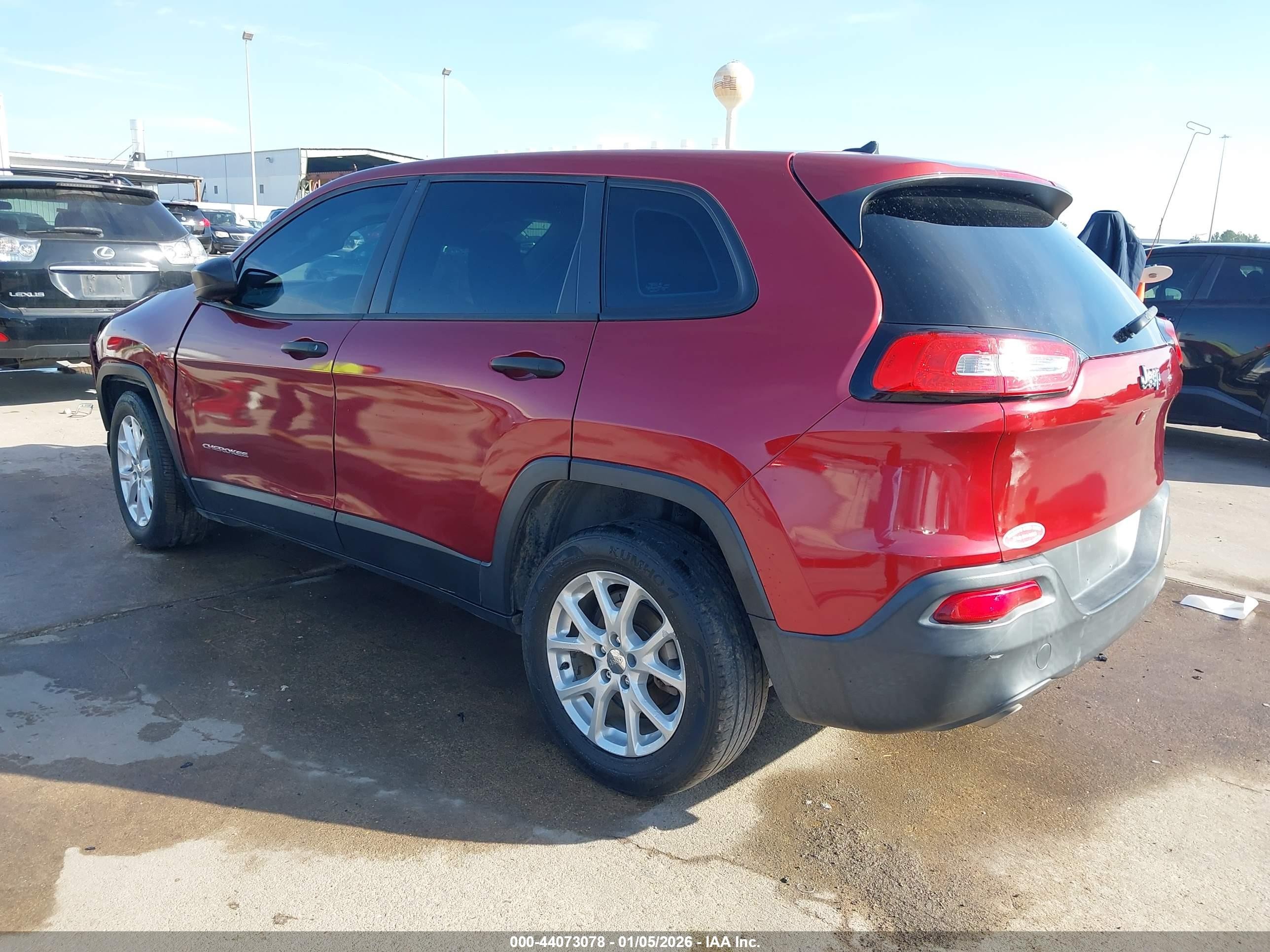 2014 Jeep Cherokee Sport Красный vin: 1C4PJLAB1EW228431