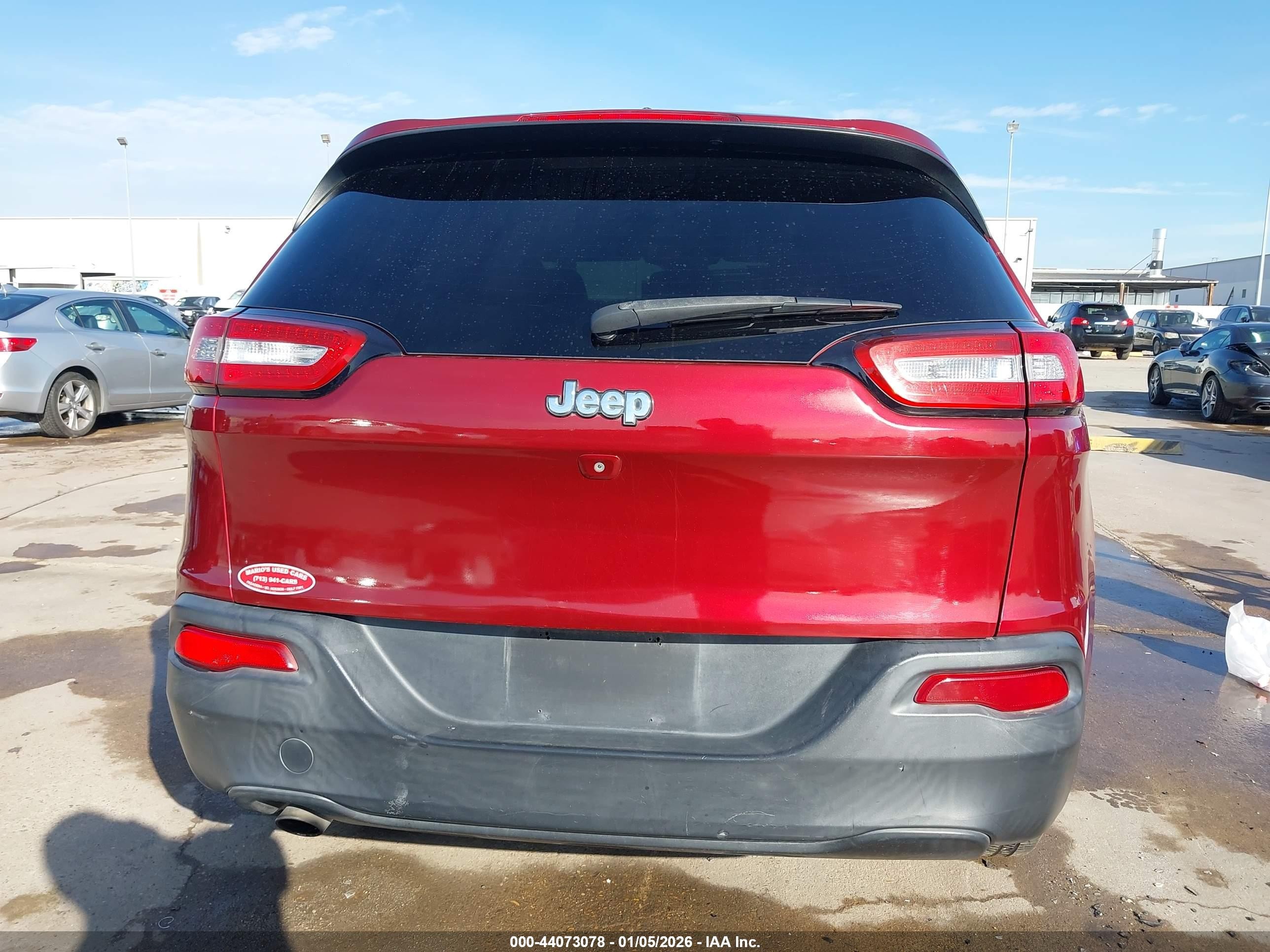 2014 Jeep Cherokee Sport Красный vin: 1C4PJLAB1EW228431