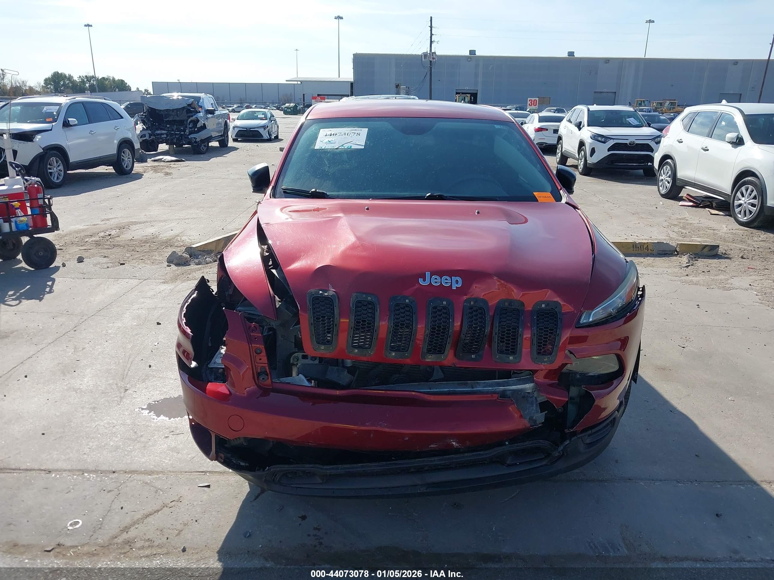 2014 Jeep Cherokee Sport Красный vin: 1C4PJLAB1EW228431