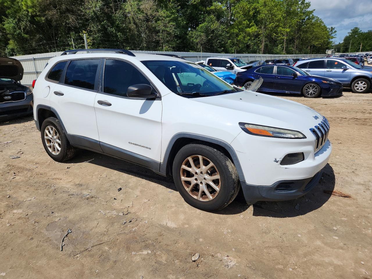 2015 Jeep Cherokee Sport Белый vin: 1C4PJLAB1FW660583