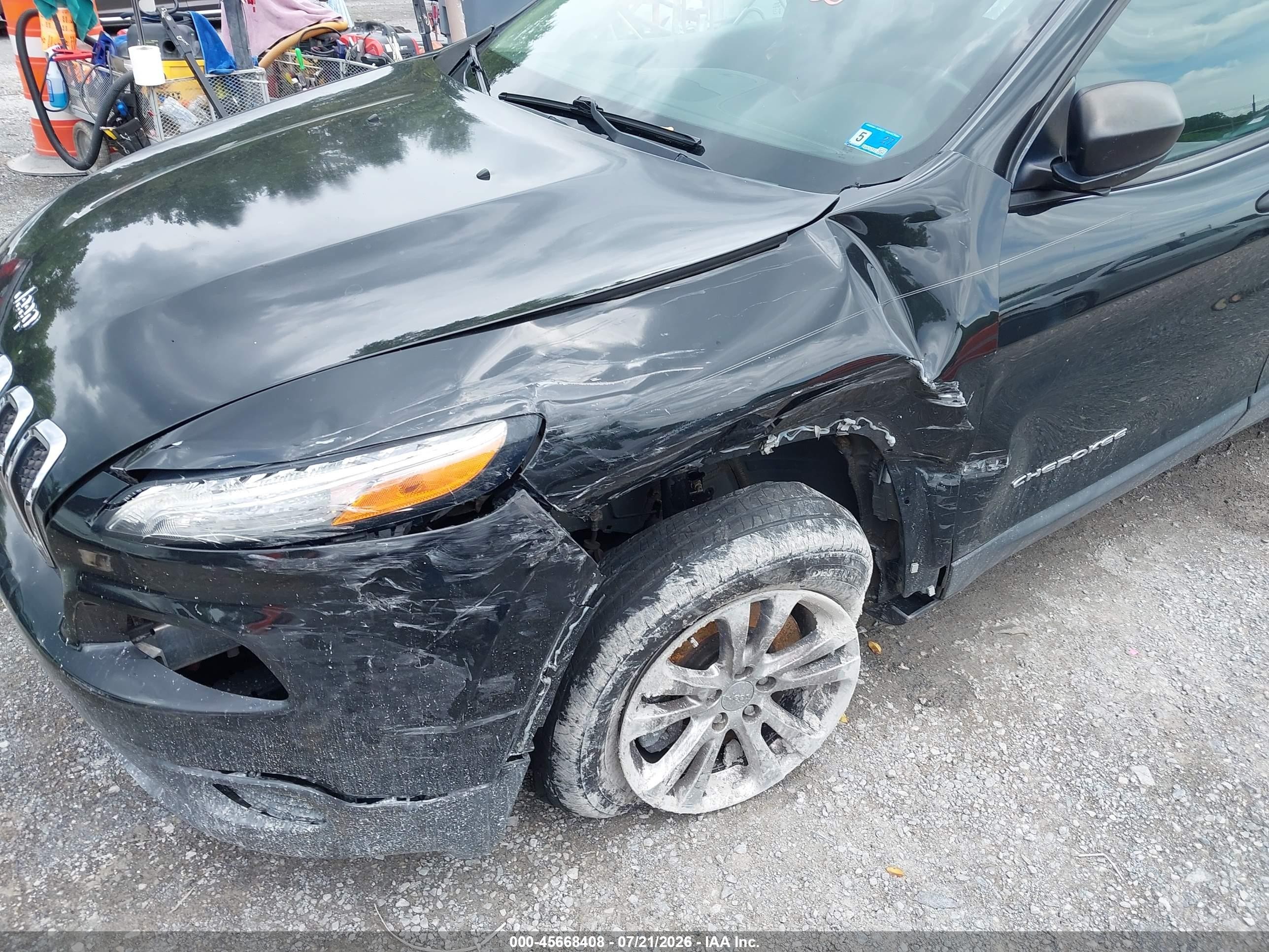 2015 Jeep Cherokee Sport Черный vin: 1C4PJLAB1FW677089