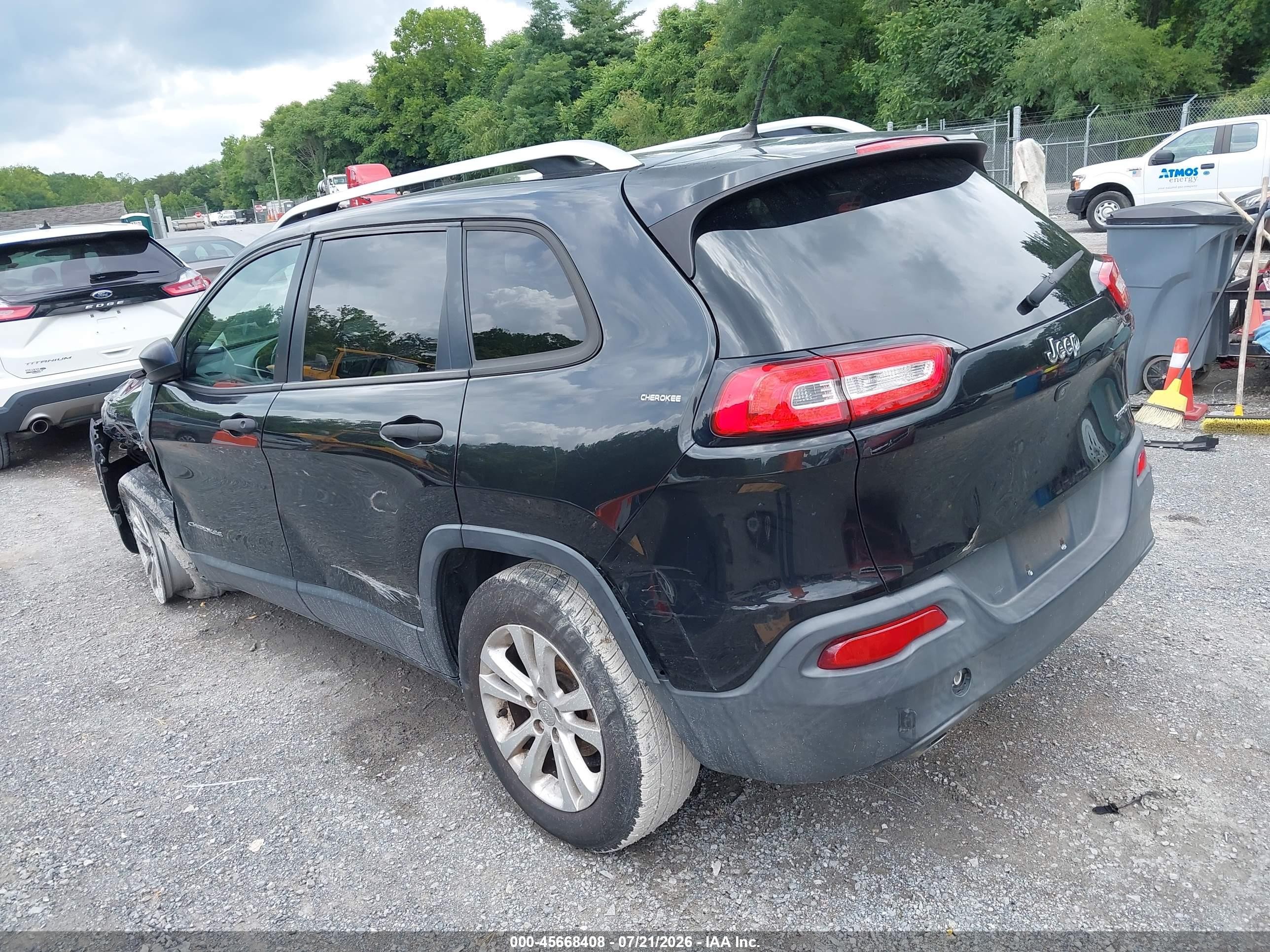 2015 Jeep Cherokee Sport Черный vin: 1C4PJLAB1FW677089