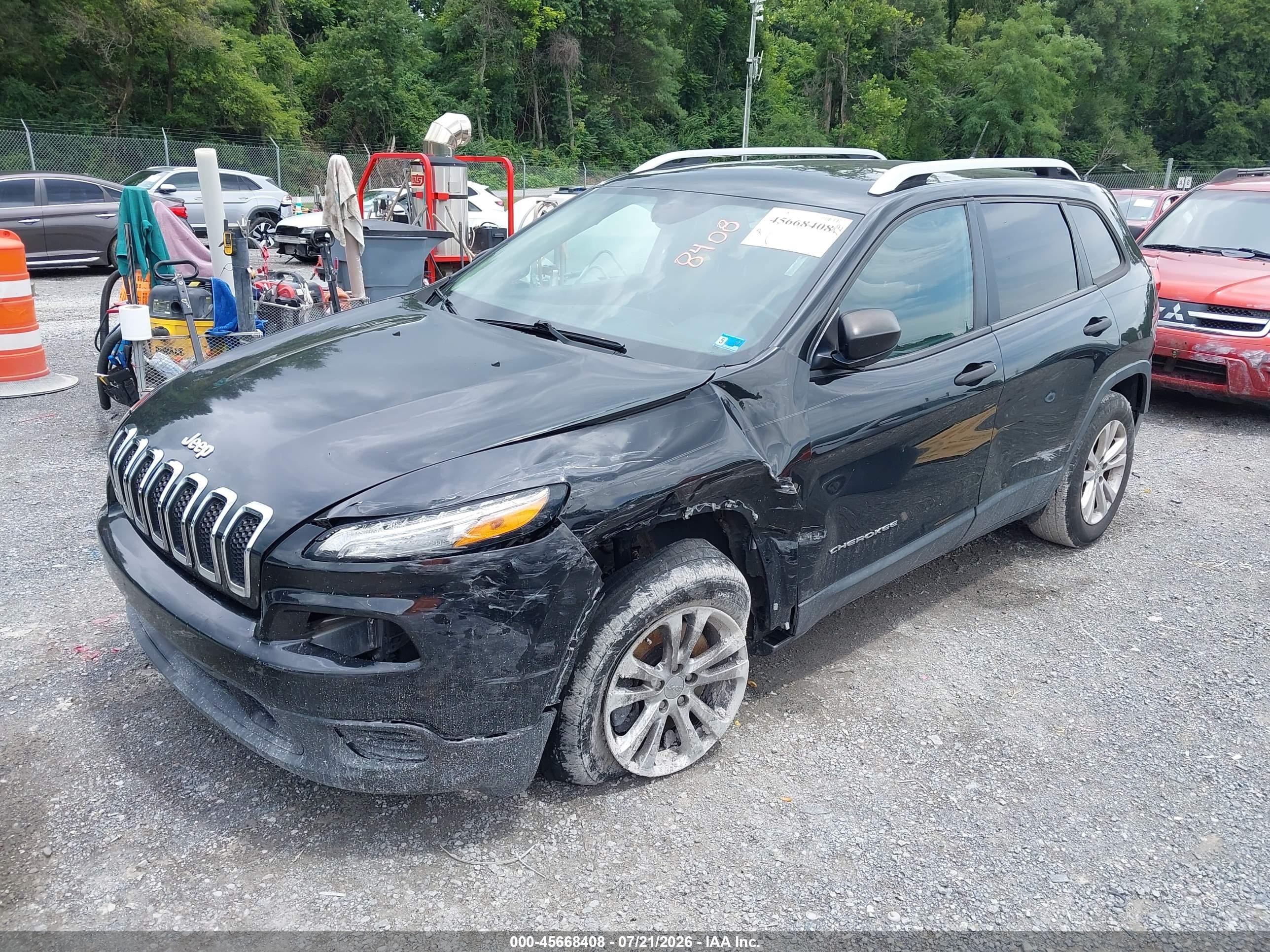 2015 Jeep Cherokee Sport Черный vin: 1C4PJLAB1FW677089