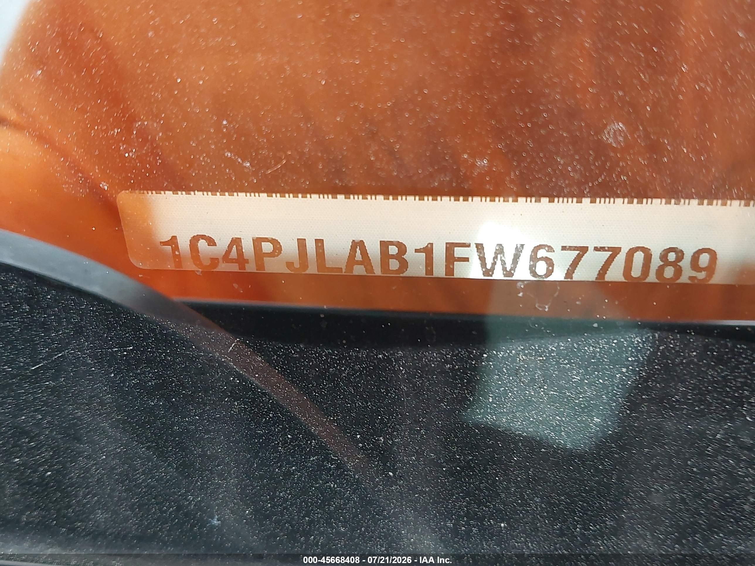 2015 Jeep Cherokee Sport Черный vin: 1C4PJLAB1FW677089