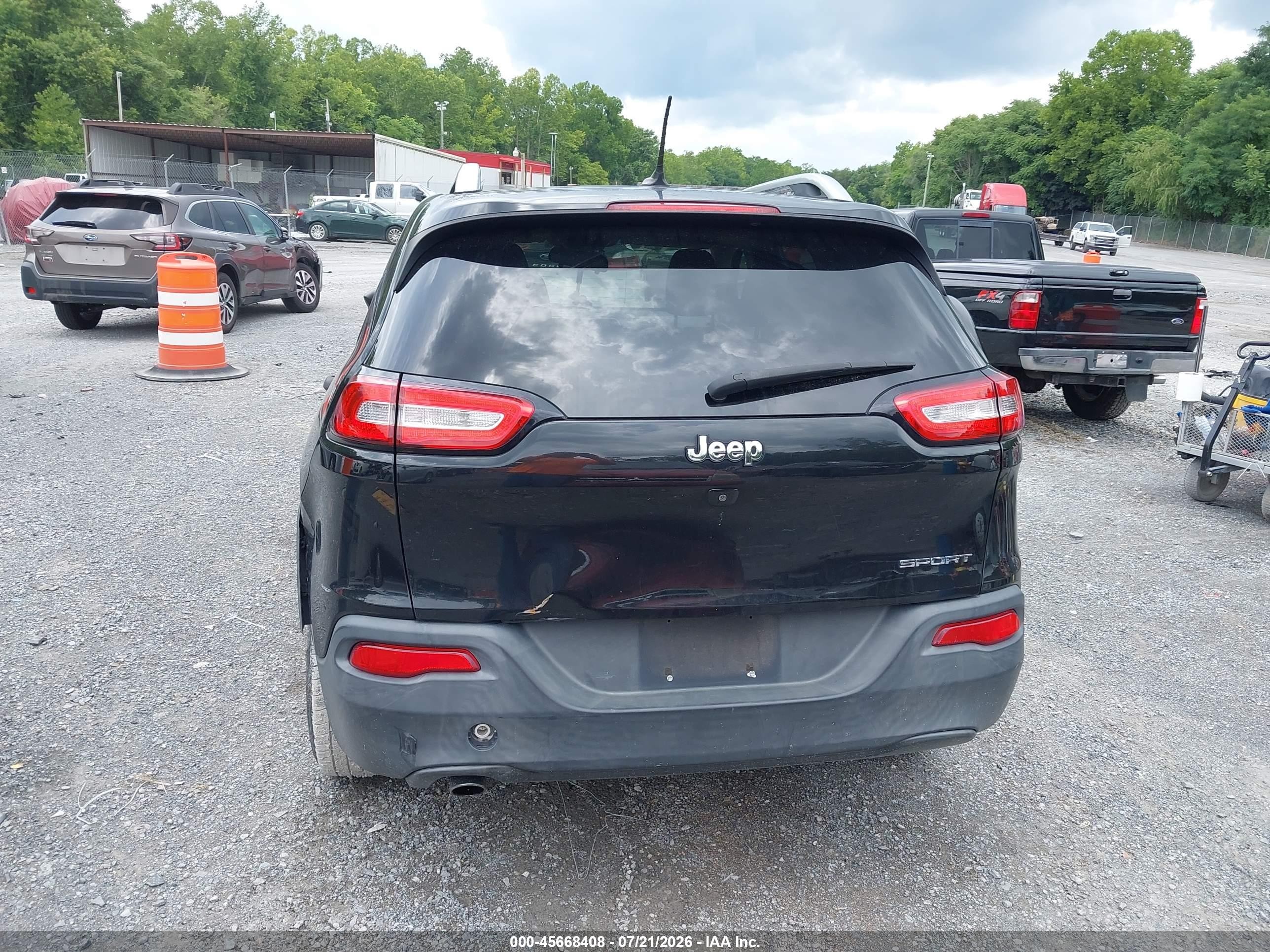 2015 Jeep Cherokee Sport Черный vin: 1C4PJLAB1FW677089