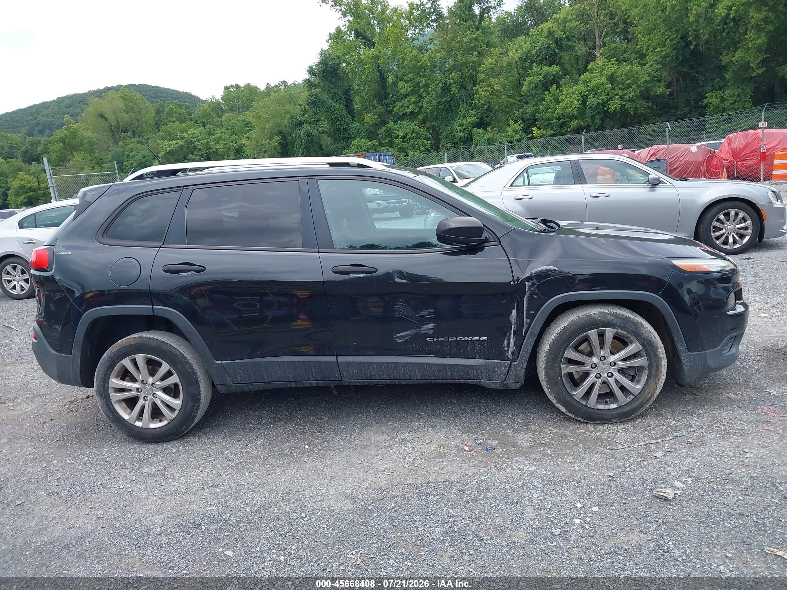 2015 Jeep Cherokee Sport Черный vin: 1C4PJLAB1FW677089