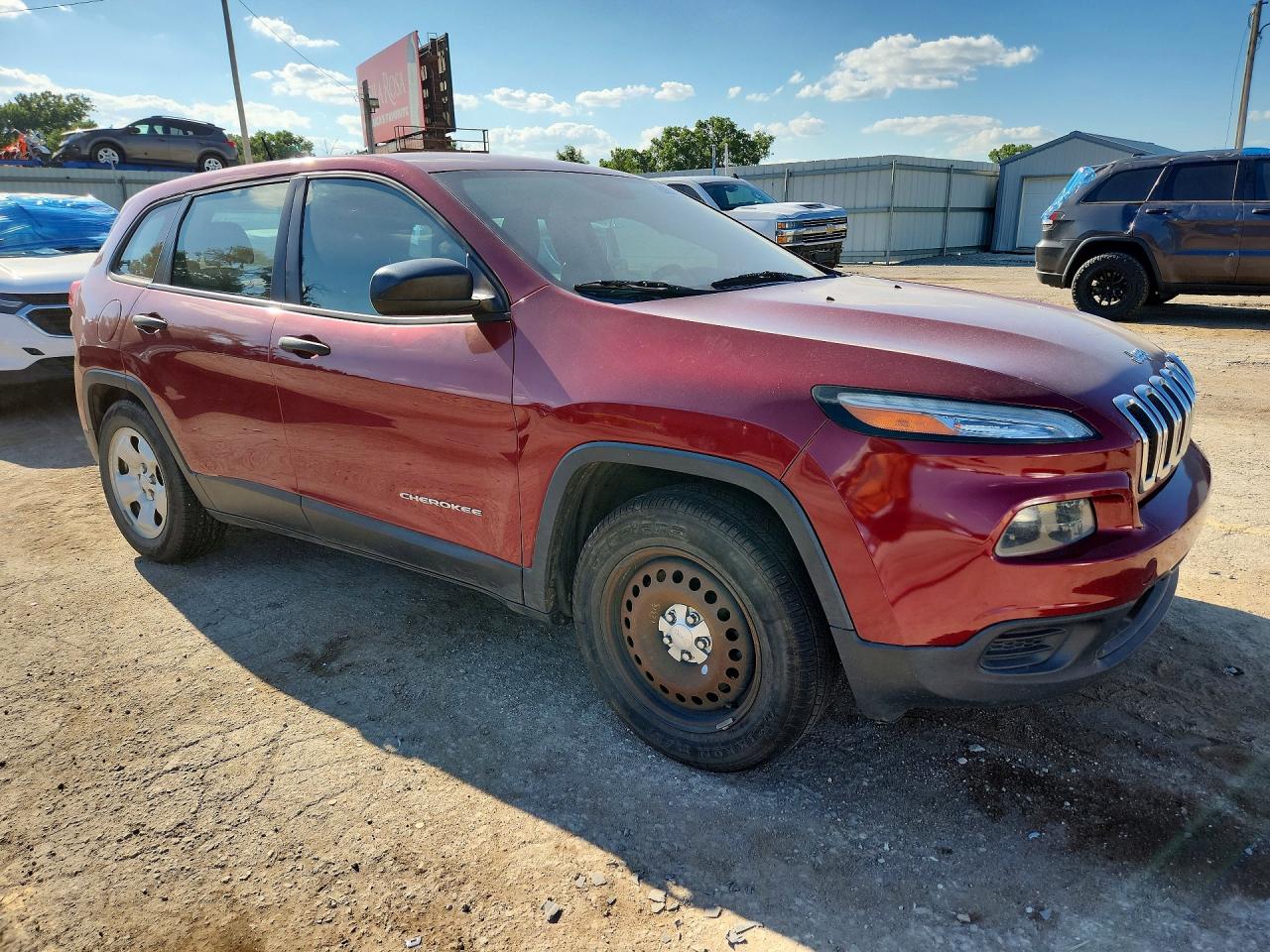 2015 Jeep Cherokee Красный vin: 1C4PJLAB1FW732639
