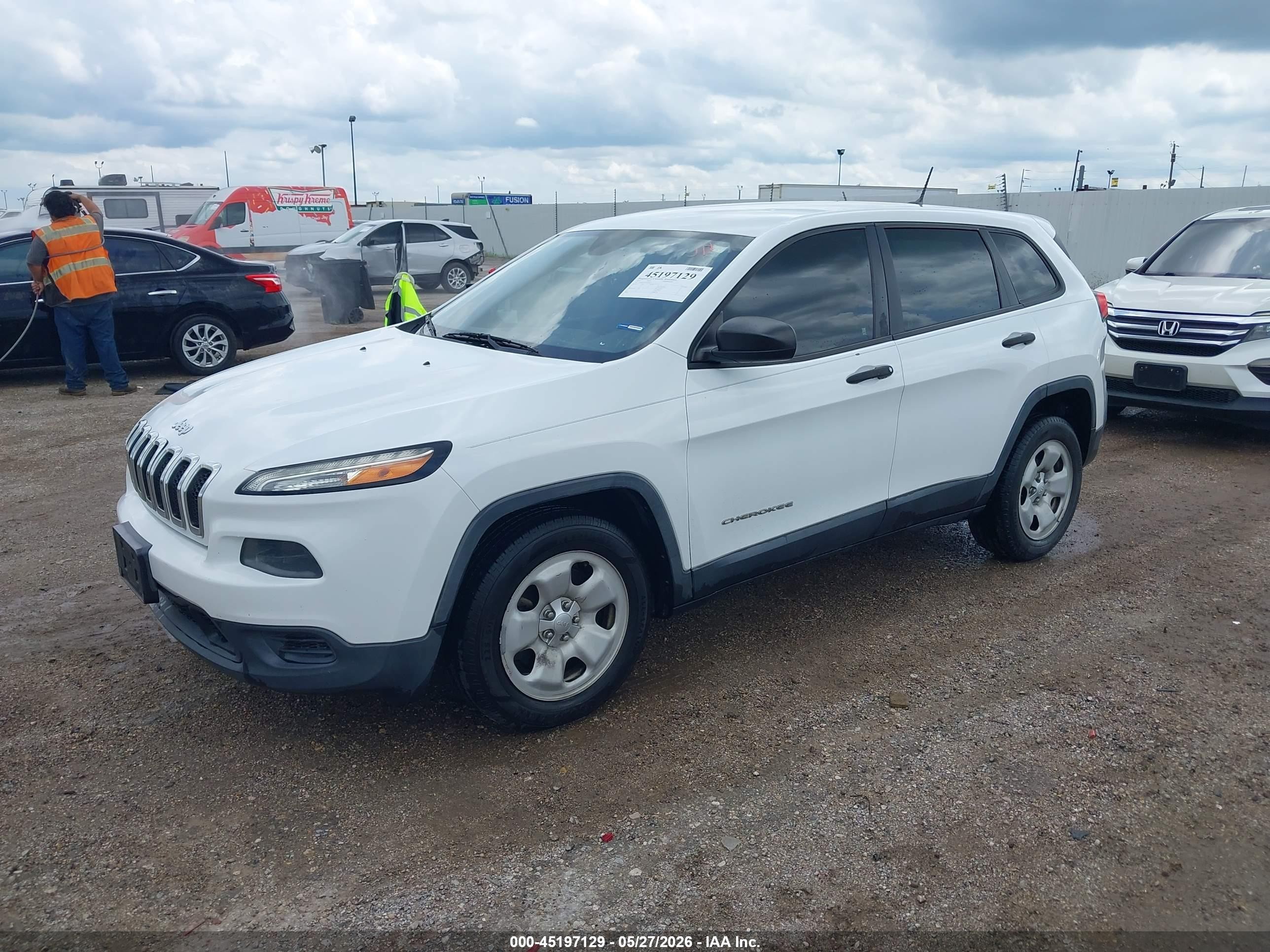 2014 Jeep Cherokee Sport White vin: 1C4PJLAB2EW194144