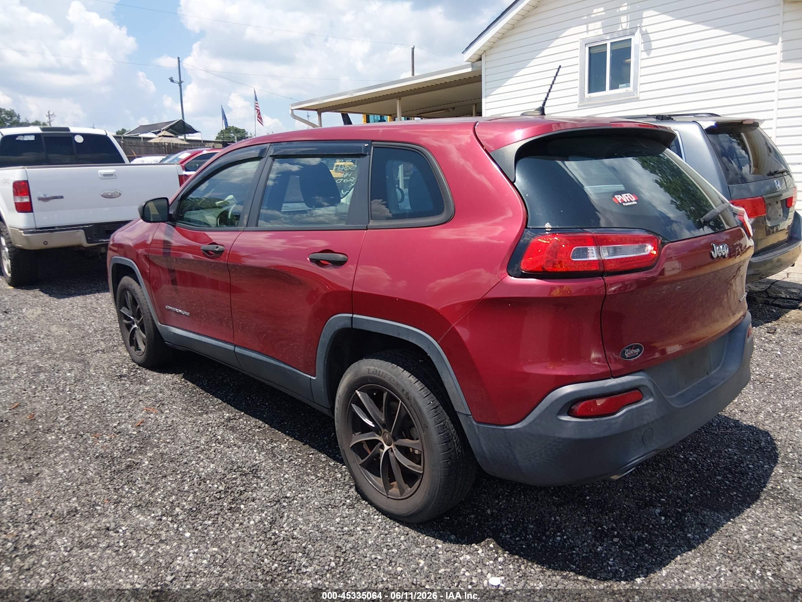 2014 Jeep Cherokee Sport Красный vin: 1C4PJLAB2EW258604