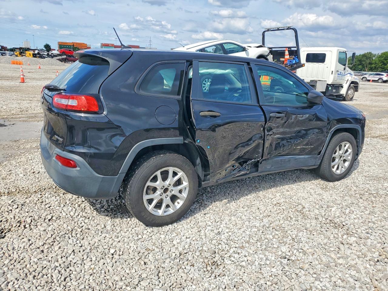 2014 Jeep Cherokee Sport Black vin: 1C4PJLAB2EW262040