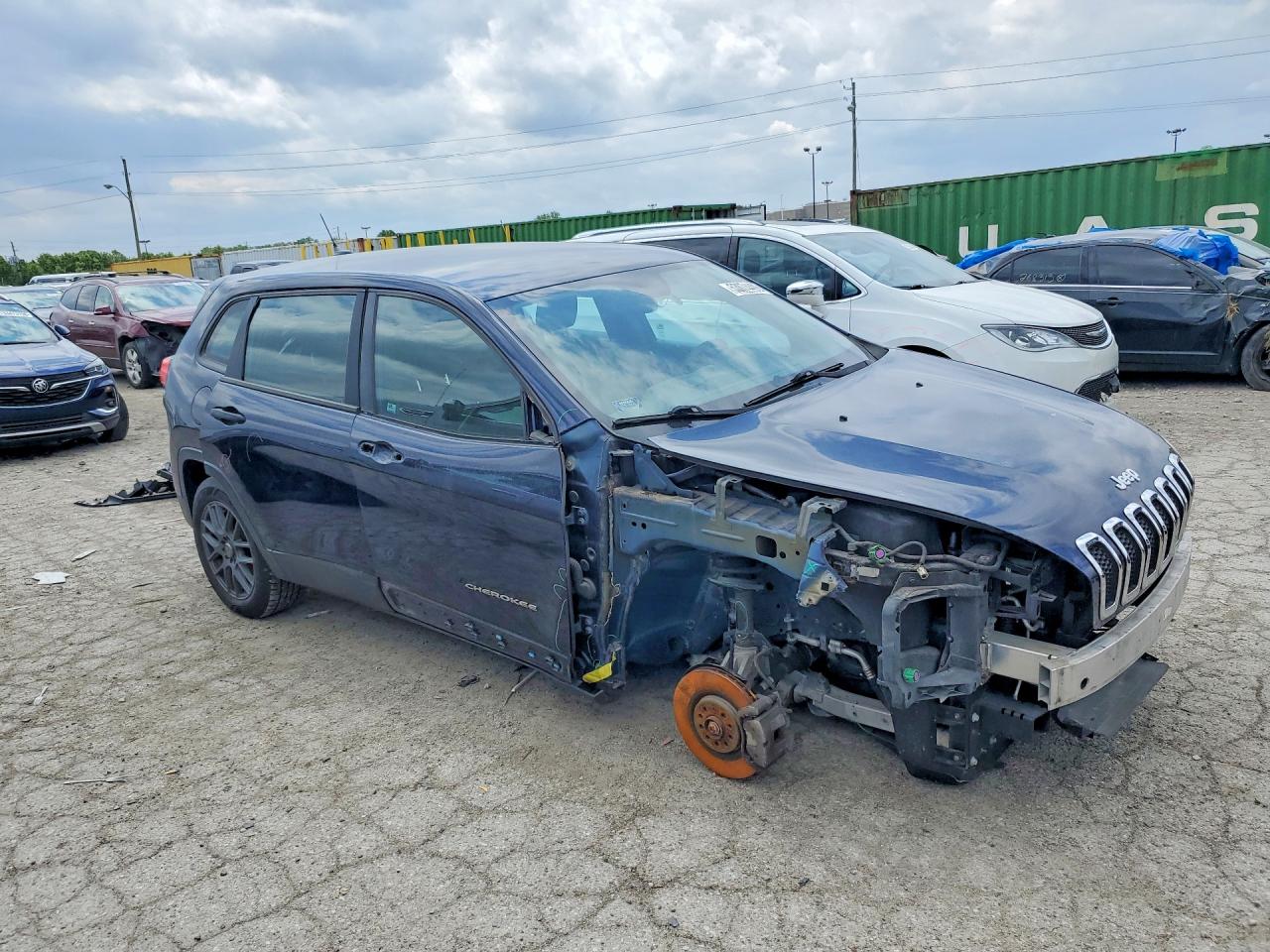 2014 Jeep Cherokee Sport Blue vin: 1C4PJLAB2EW301791