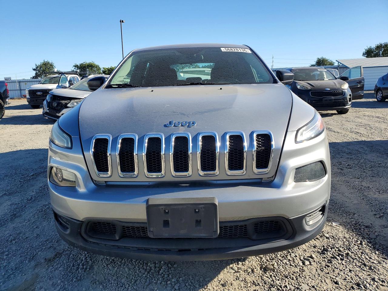 2015 Jeep Cherokee Sport Silver vin: 1C4PJLAB2FW532840