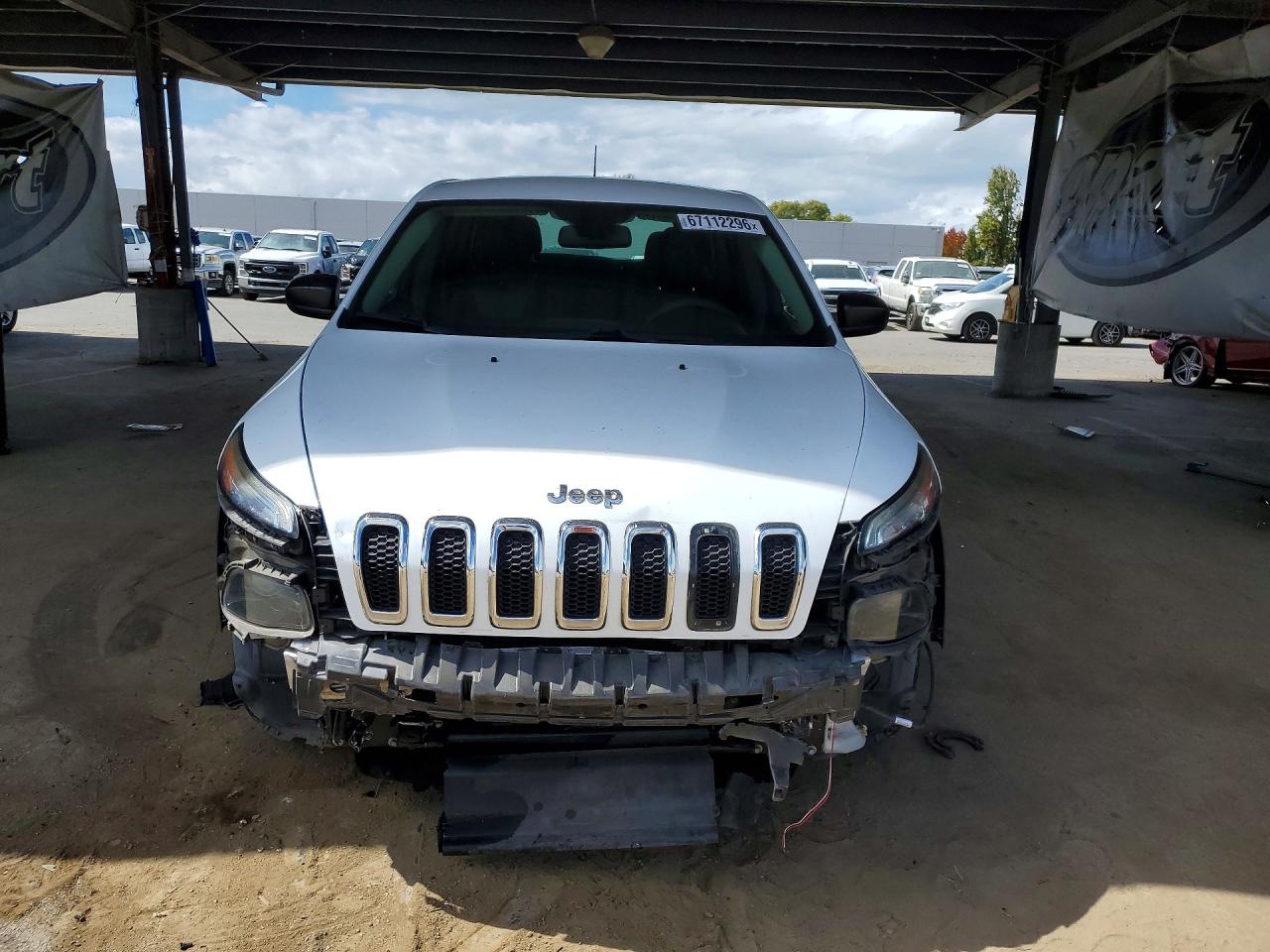 2015 Jeep Cherokee Sport White vin: 1C4PJLAB2FW554224