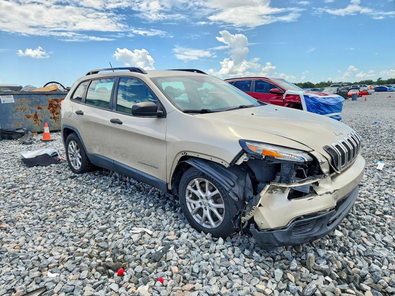 2015 Jeep Cherokee Sport Tan vin: 1C4PJLAB2FW596585