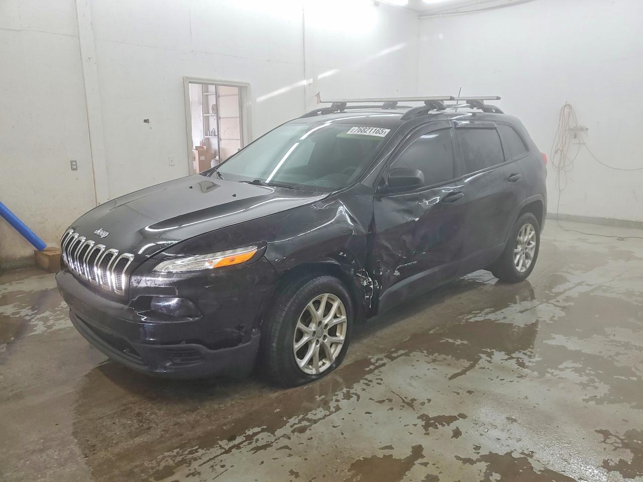 2017 Jeep Cherokee Sport Black vin: 1C4PJLAB2HW641897