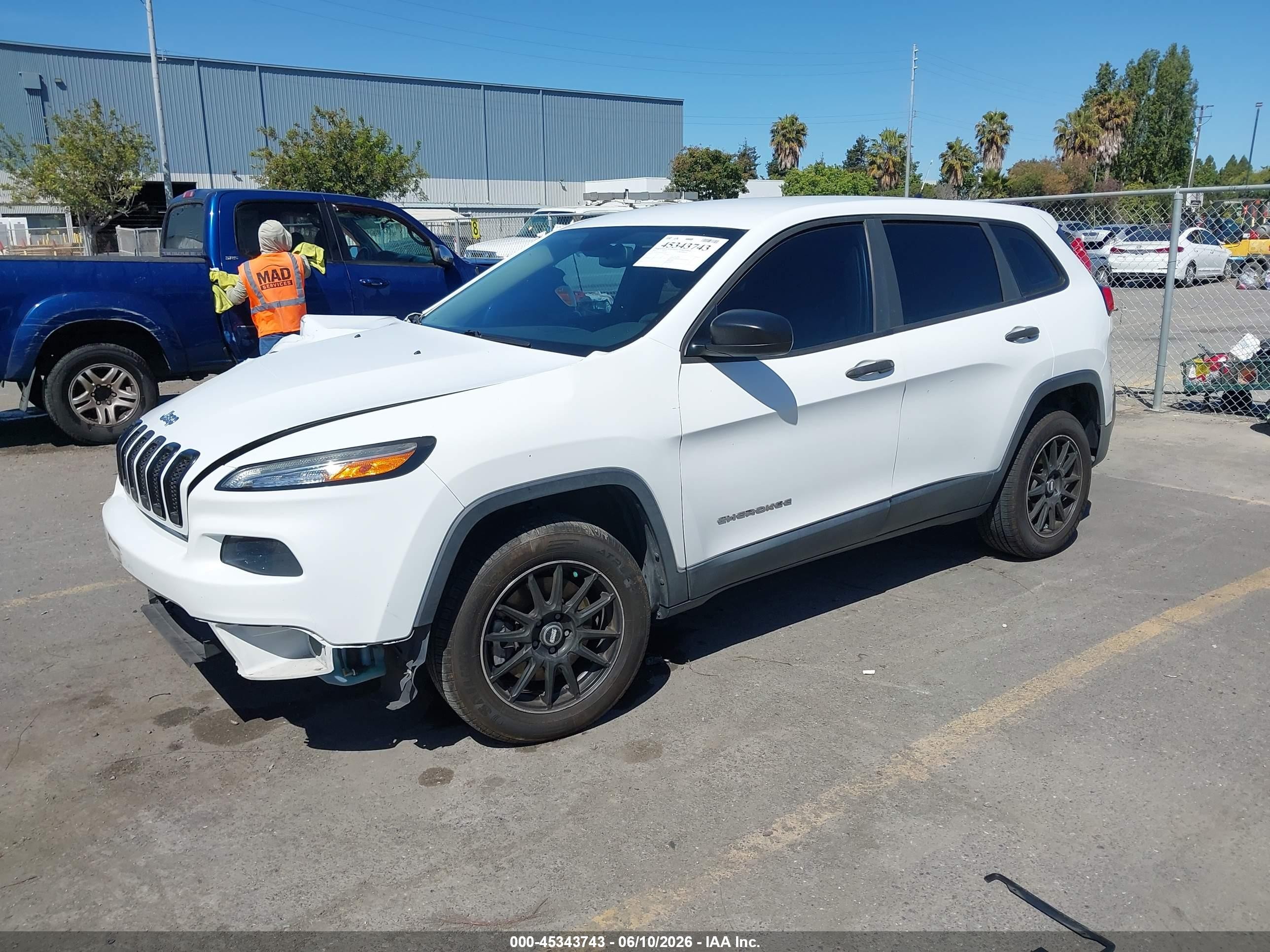 2014 Jeep Cherokee Sport Белый vin: 1C4PJLAB3EW163548