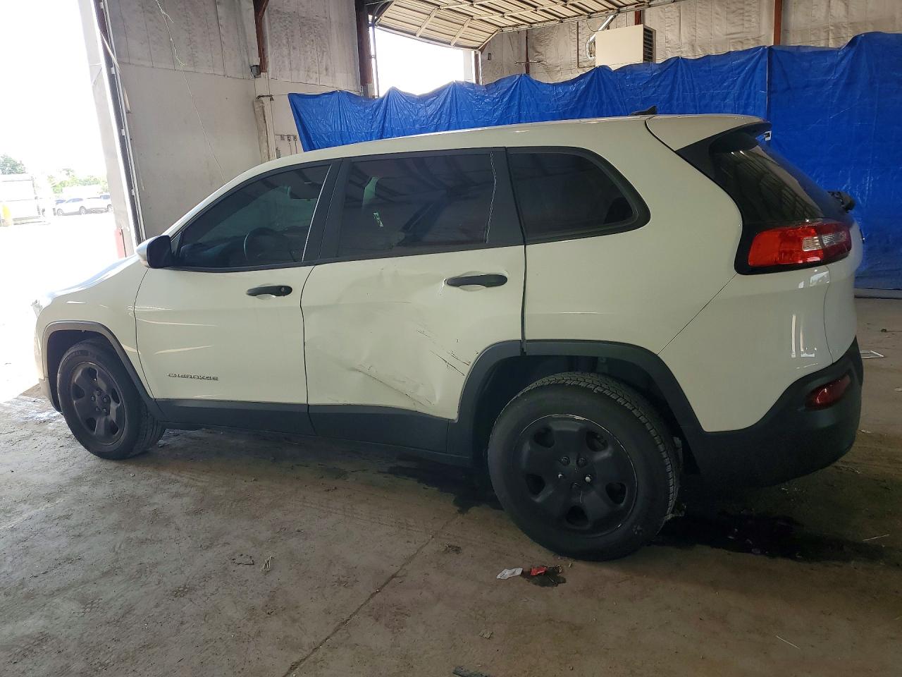 2015 Jeep Cherokee Sport White vin: 1C4PJLAB3FW507901