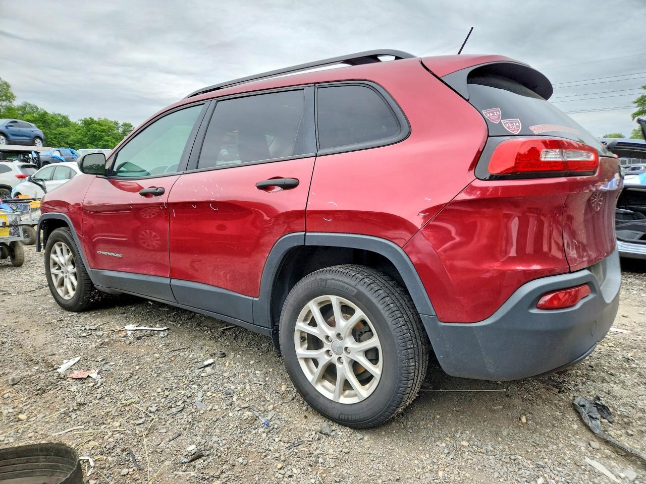 2016 Jeep Cherokee Sport Burgundy vin: 1C4PJLAB3GW239692