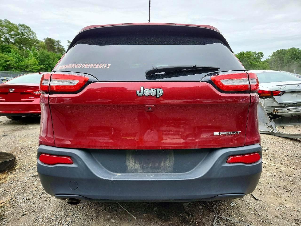 2016 Jeep Cherokee Sport Burgundy vin: 1C4PJLAB3GW239692