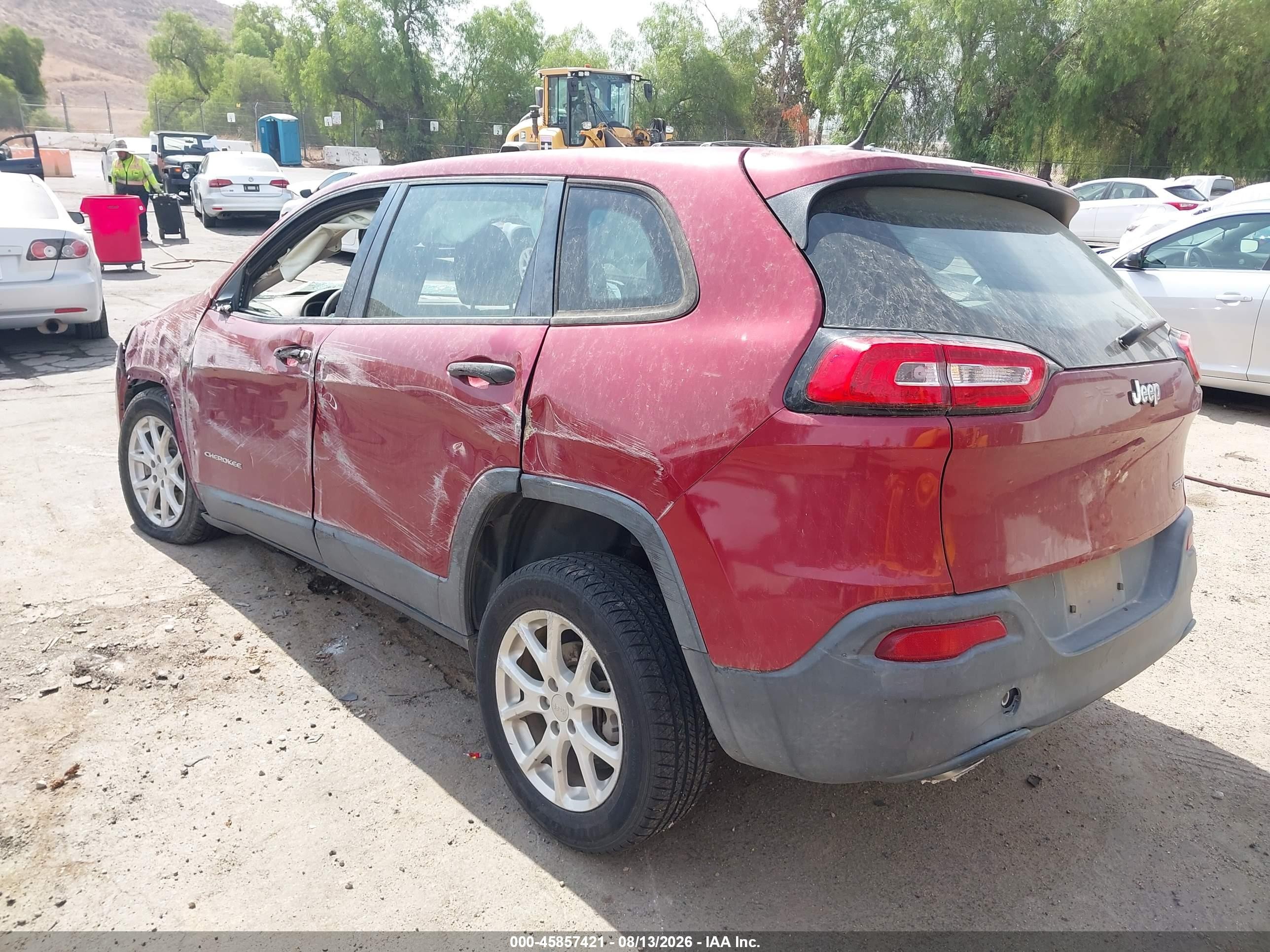 2017 Jeep Cherokee Sport Red vin: 1C4PJLAB3HW663410