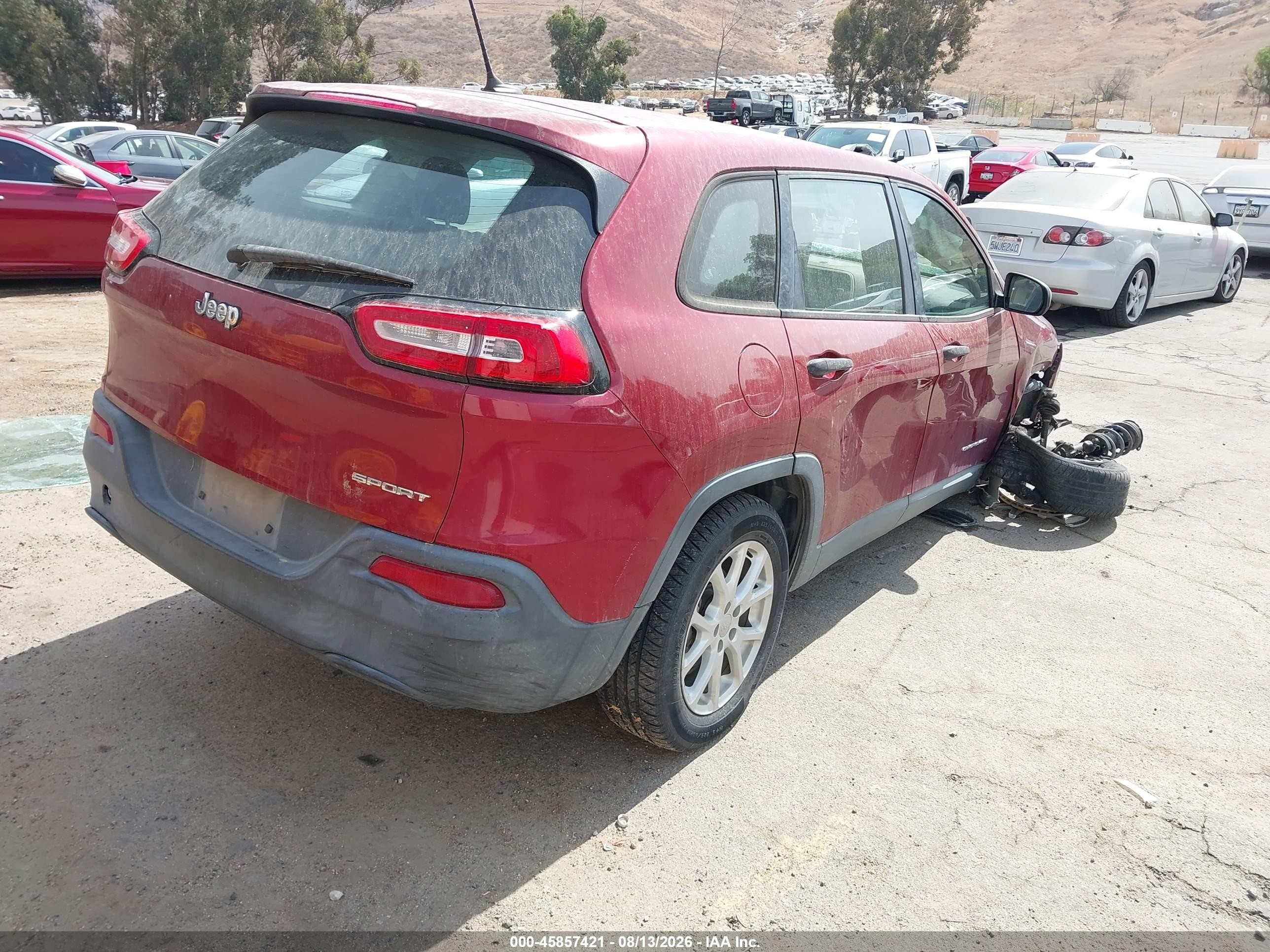 2017 Jeep Cherokee Sport Red vin: 1C4PJLAB3HW663410