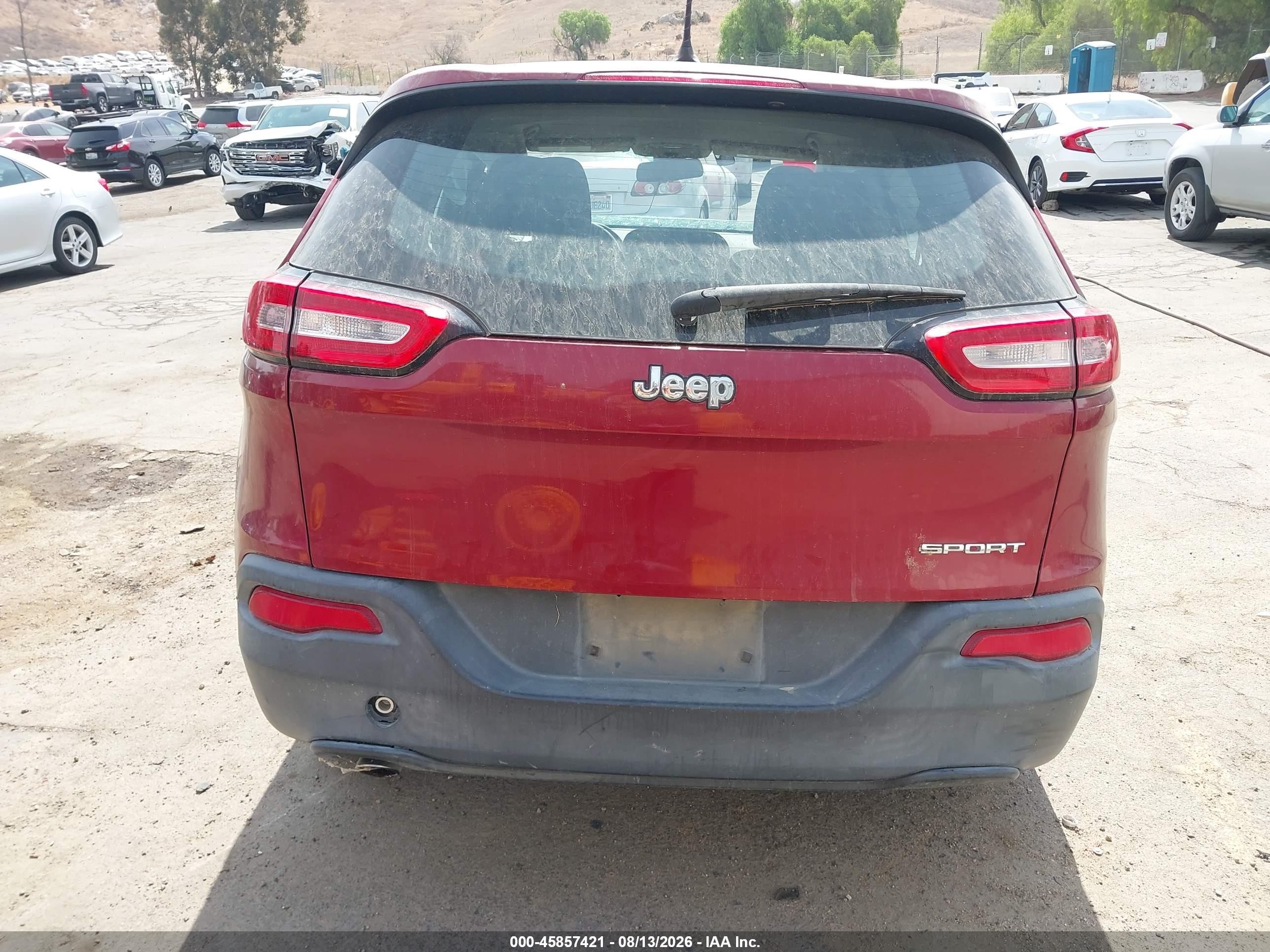 2017 Jeep Cherokee Sport Red vin: 1C4PJLAB3HW663410