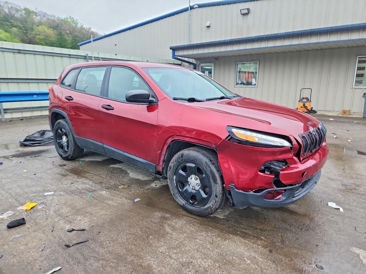 2014 Jeep Cherokee Sport Burgundy vin: 1C4PJLAB4EW155524
