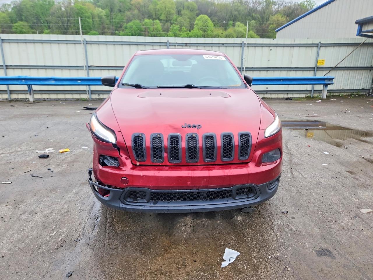 2014 Jeep Cherokee Sport Burgundy vin: 1C4PJLAB4EW155524