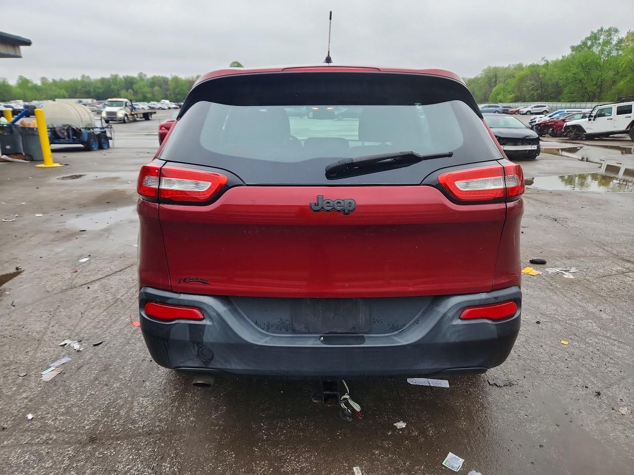 2014 Jeep Cherokee Sport Burgundy vin: 1C4PJLAB4EW155524