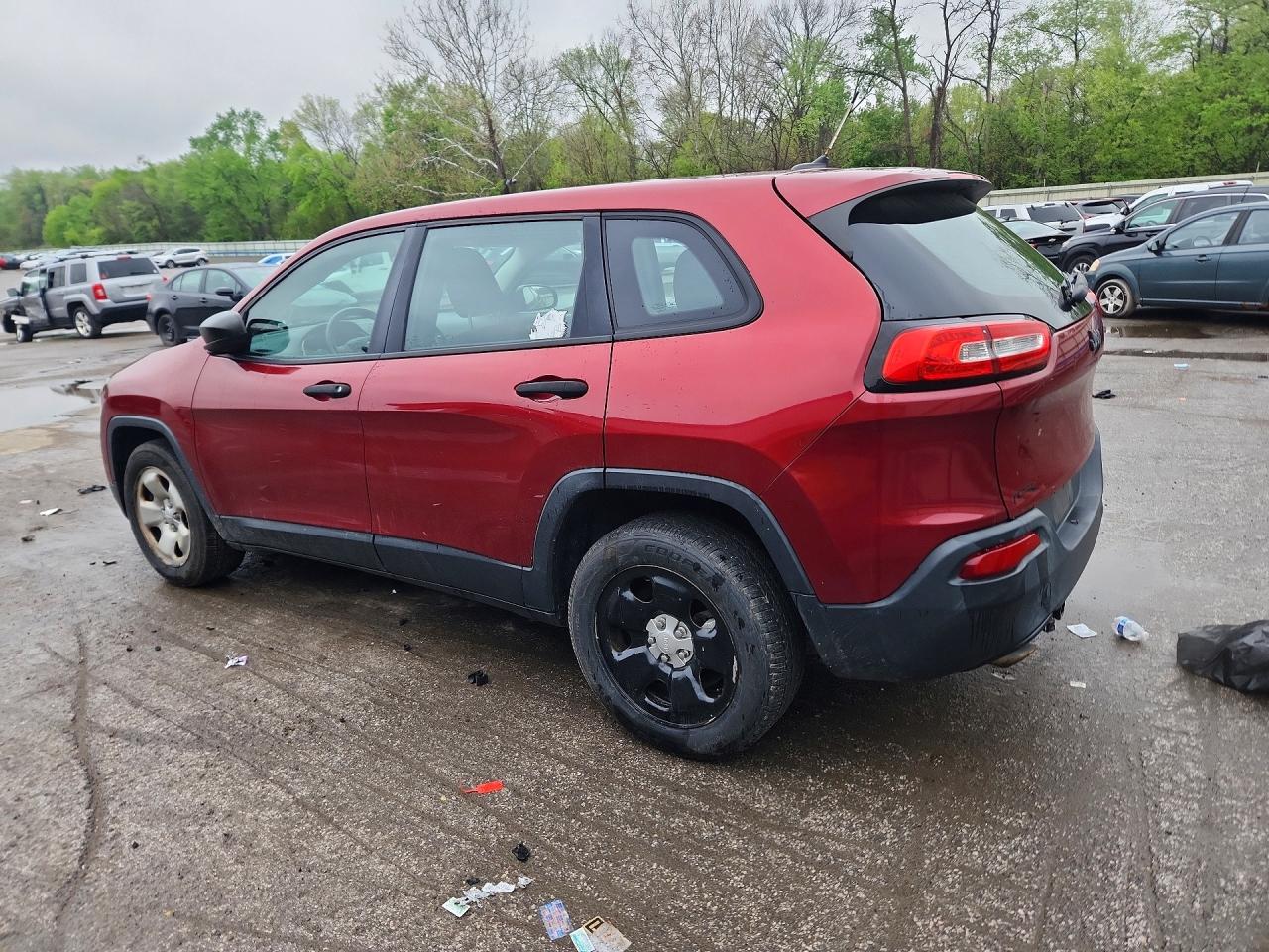 2014 Jeep Cherokee Sport Burgundy vin: 1C4PJLAB4EW155524