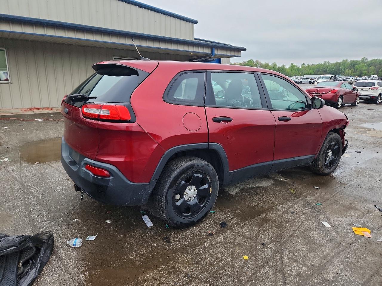2014 Jeep Cherokee Sport Burgundy vin: 1C4PJLAB4EW155524