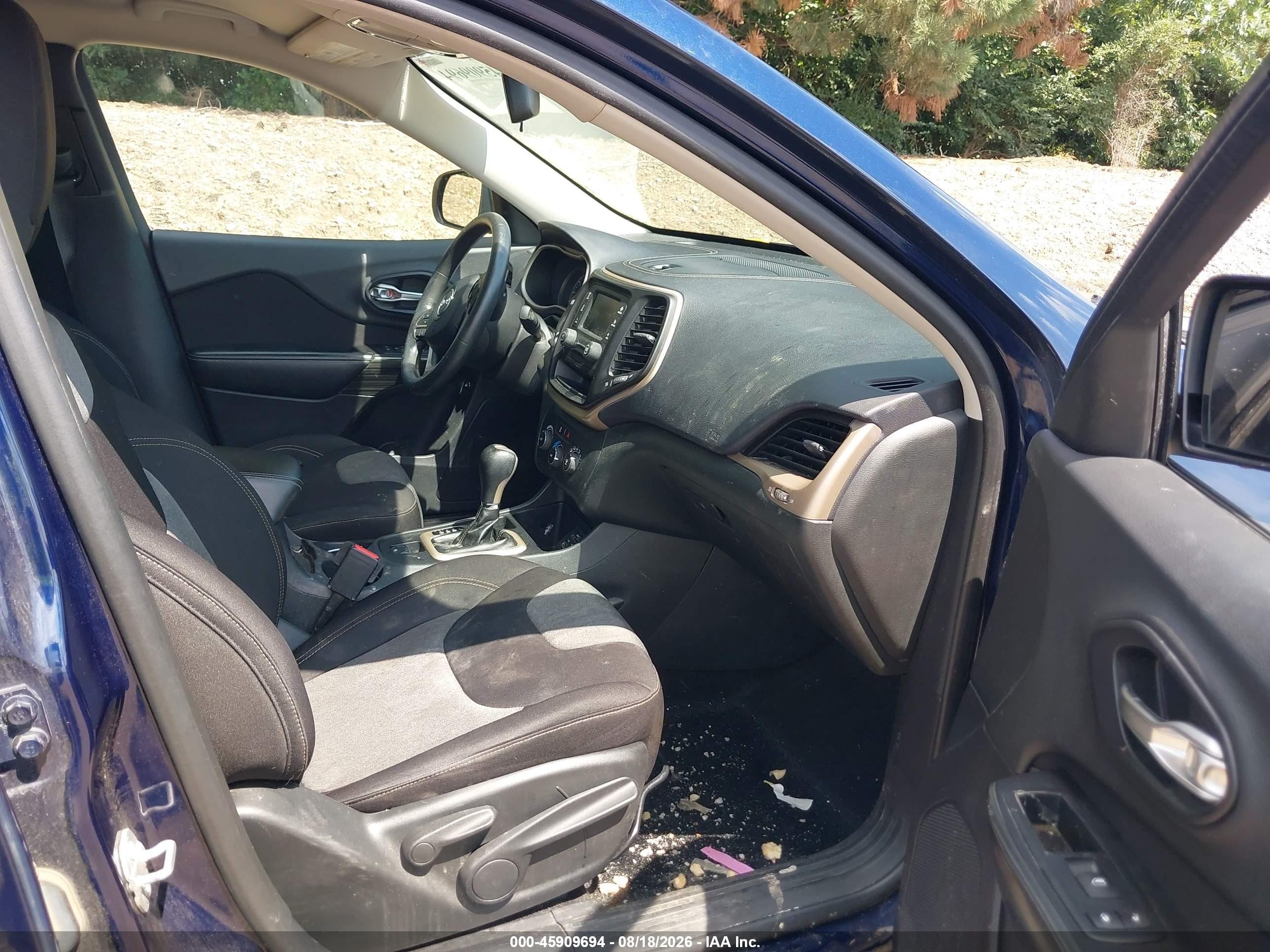 2015 Jeep Cherokee Sport Navy vin: 1C4PJLAB4FW530877