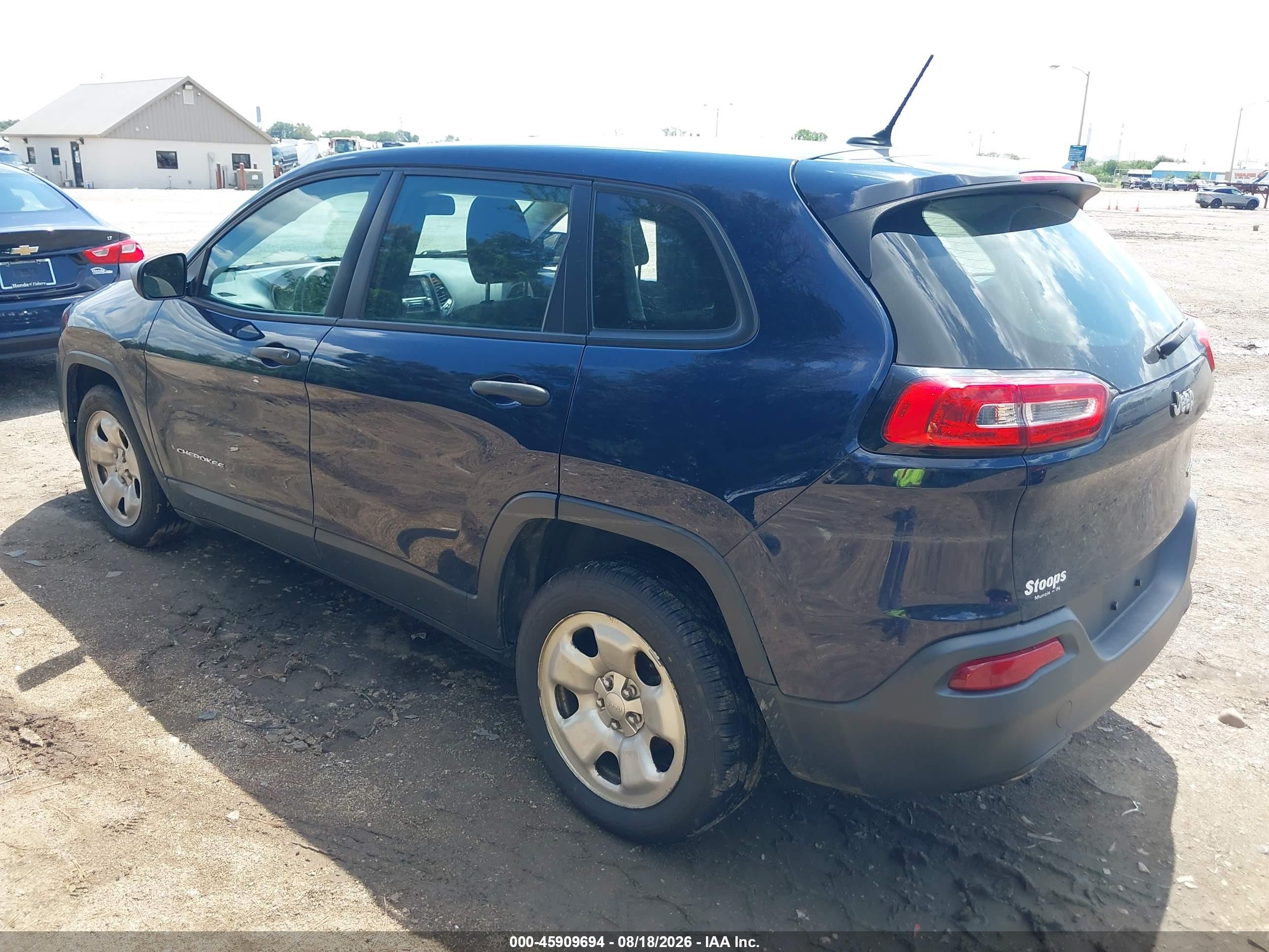 2015 Jeep Cherokee Sport Navy vin: 1C4PJLAB4FW530877