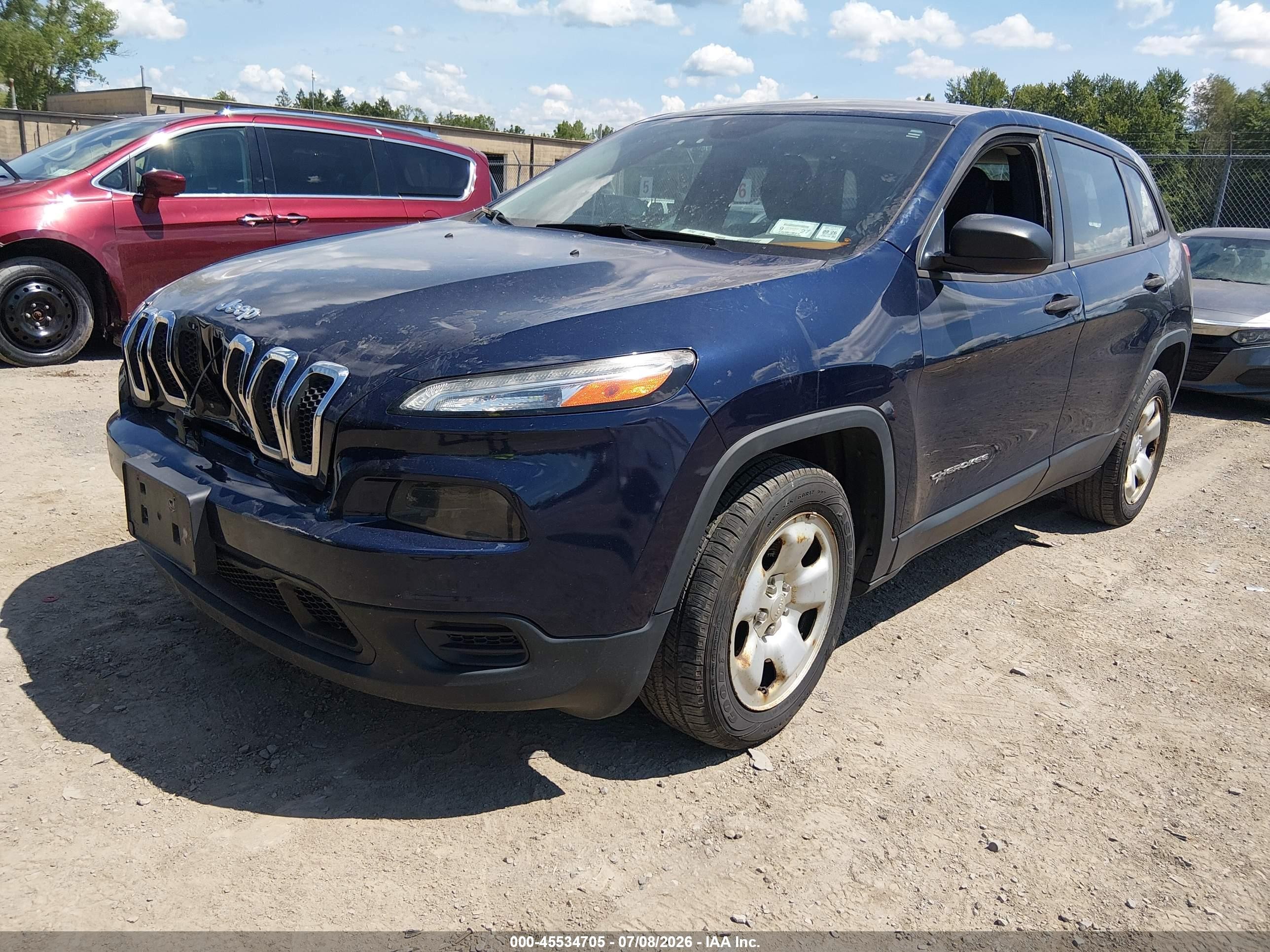 2015 Jeep Cherokee Sport Dark Blue vin: 1C4PJLAB4FW539479