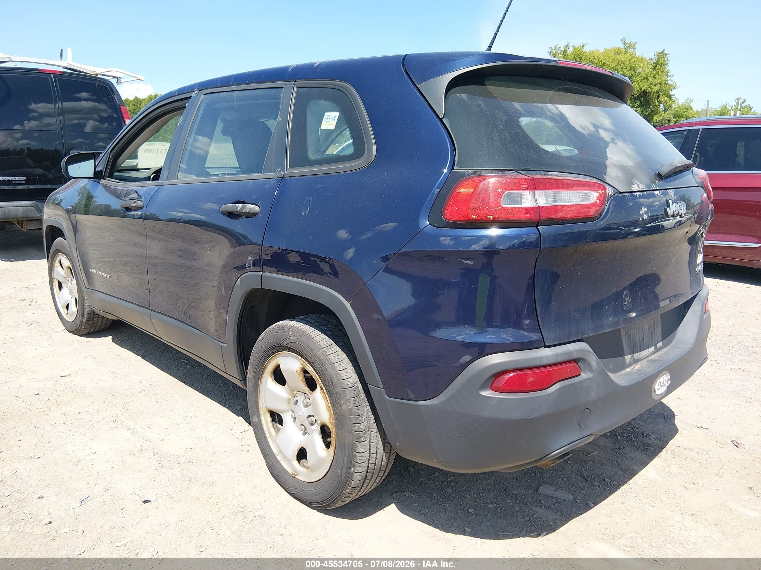 2015 Jeep Cherokee Sport Dark Blue vin: 1C4PJLAB4FW539479