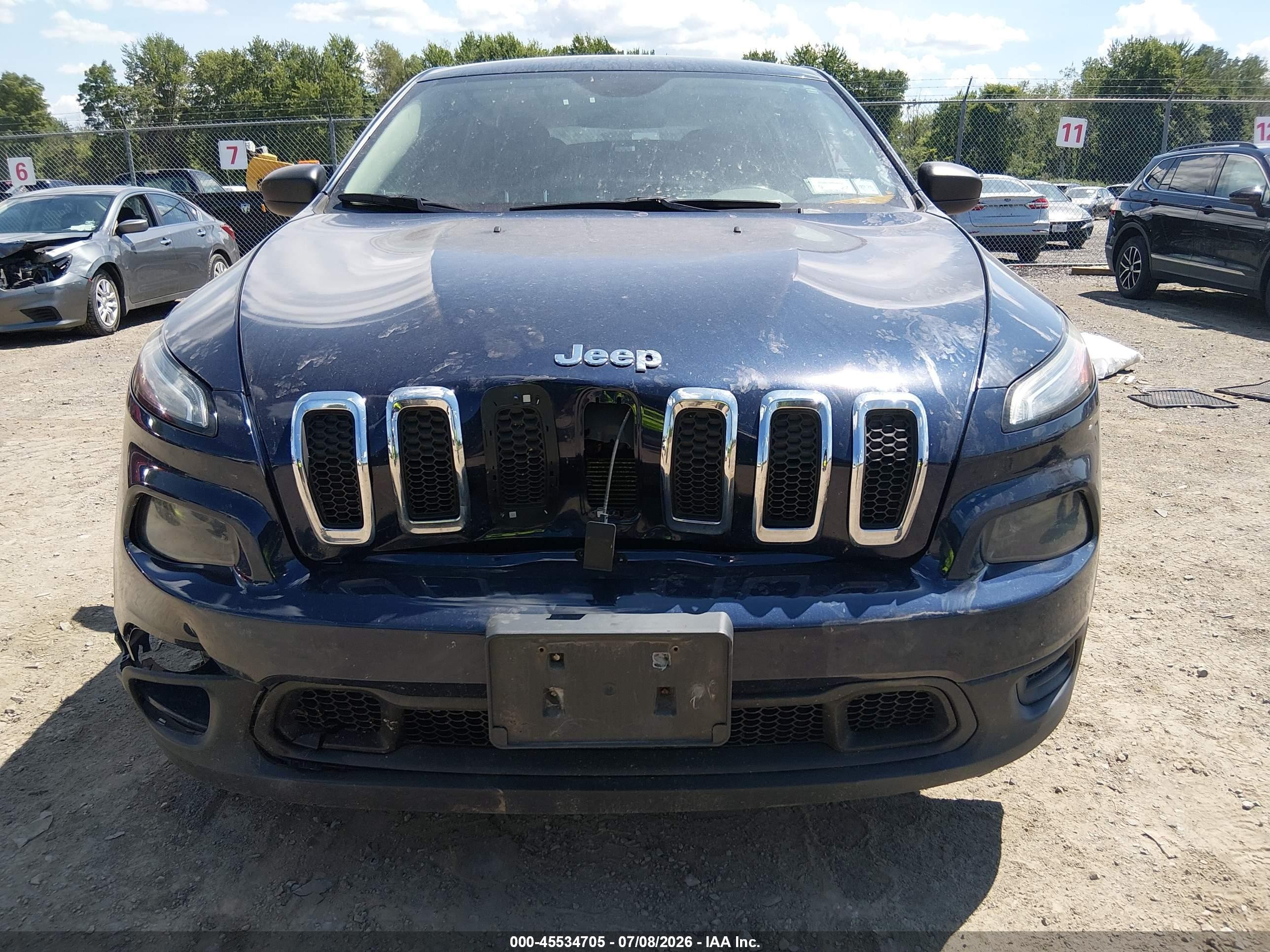 2015 Jeep Cherokee Sport Dark Blue vin: 1C4PJLAB4FW539479